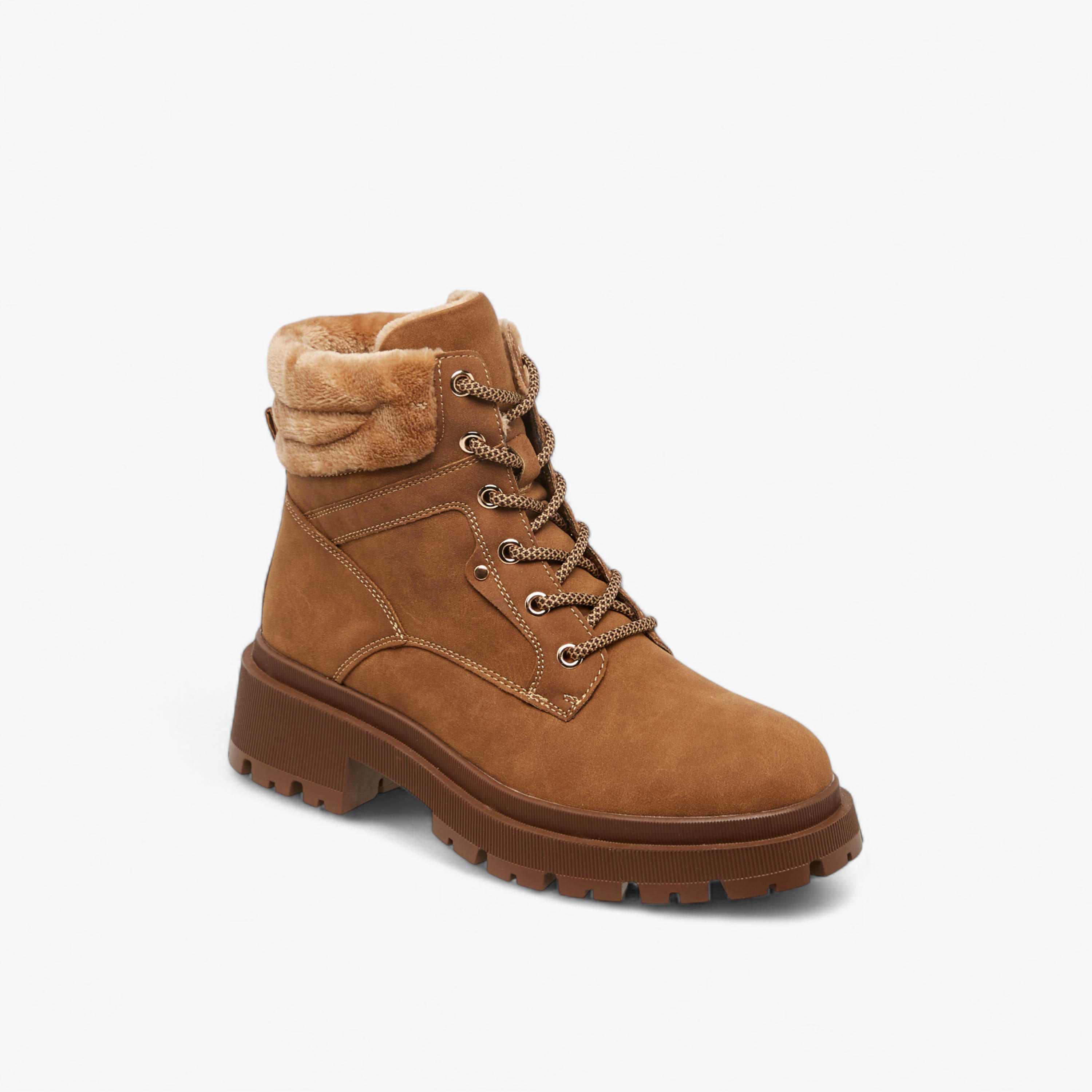 بوت كاحل سادة برباط إغلاق ولسان سحب من فلورا بيلا-women-shoes-boots-image-2