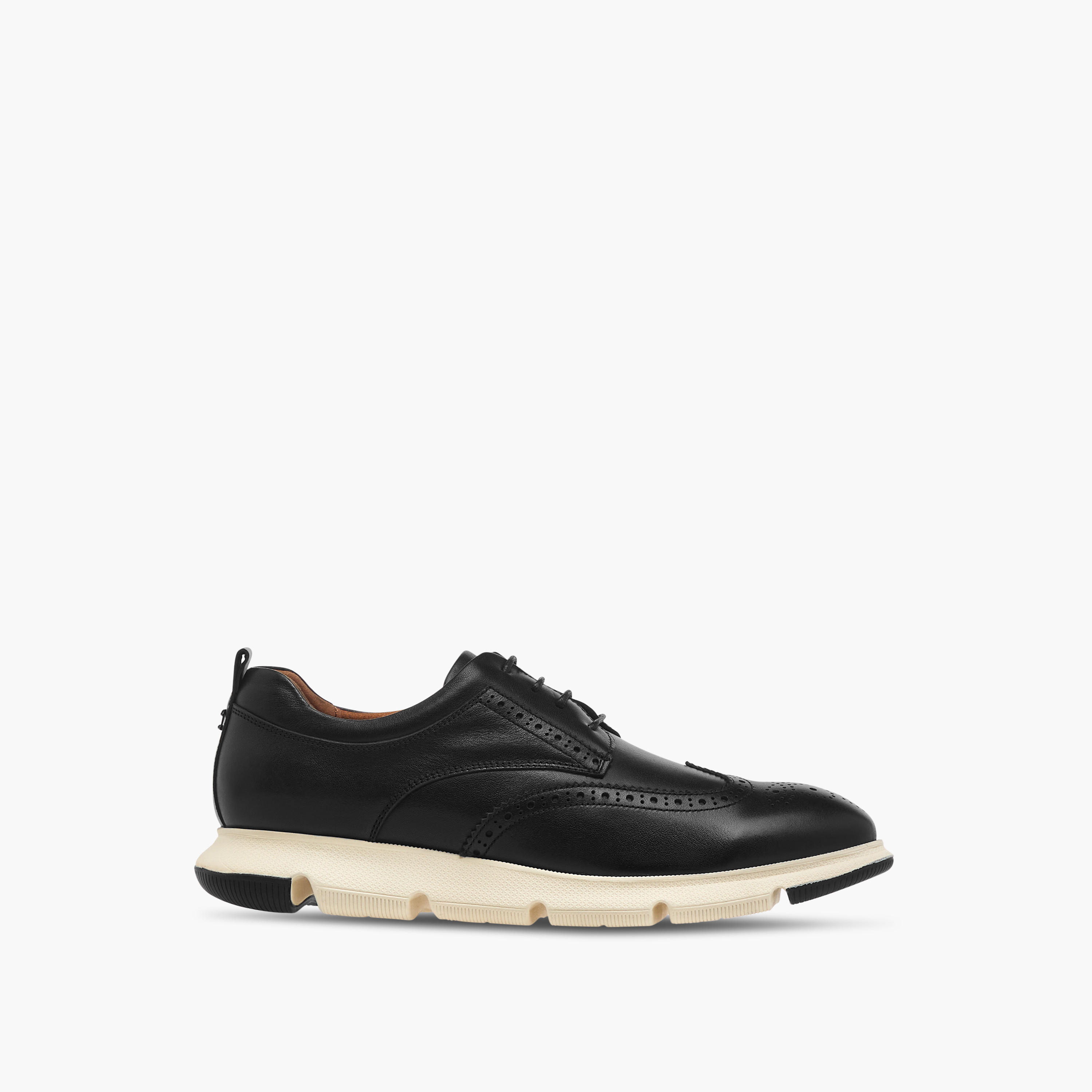Le Confort Leather Perforated Lace-Up Sneakers-men-shoes-sneakers-image-3