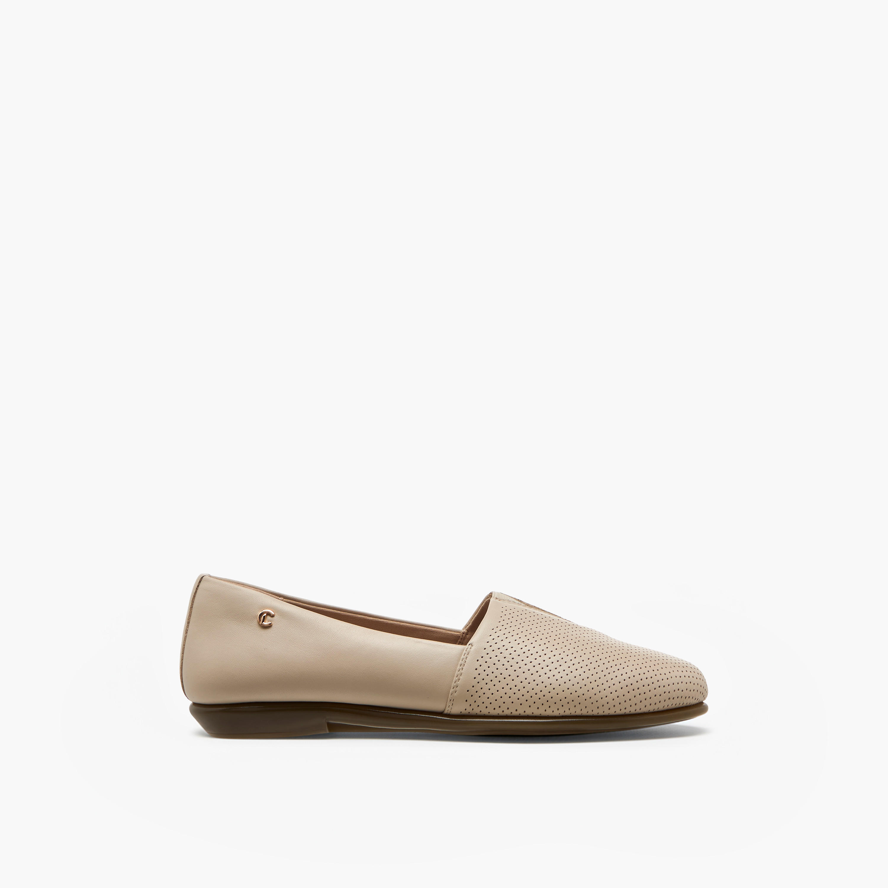 حذاء خفيف جلد مثقّب للنساء من لو كونفورت-women-shoes-flats-loafers-image-3