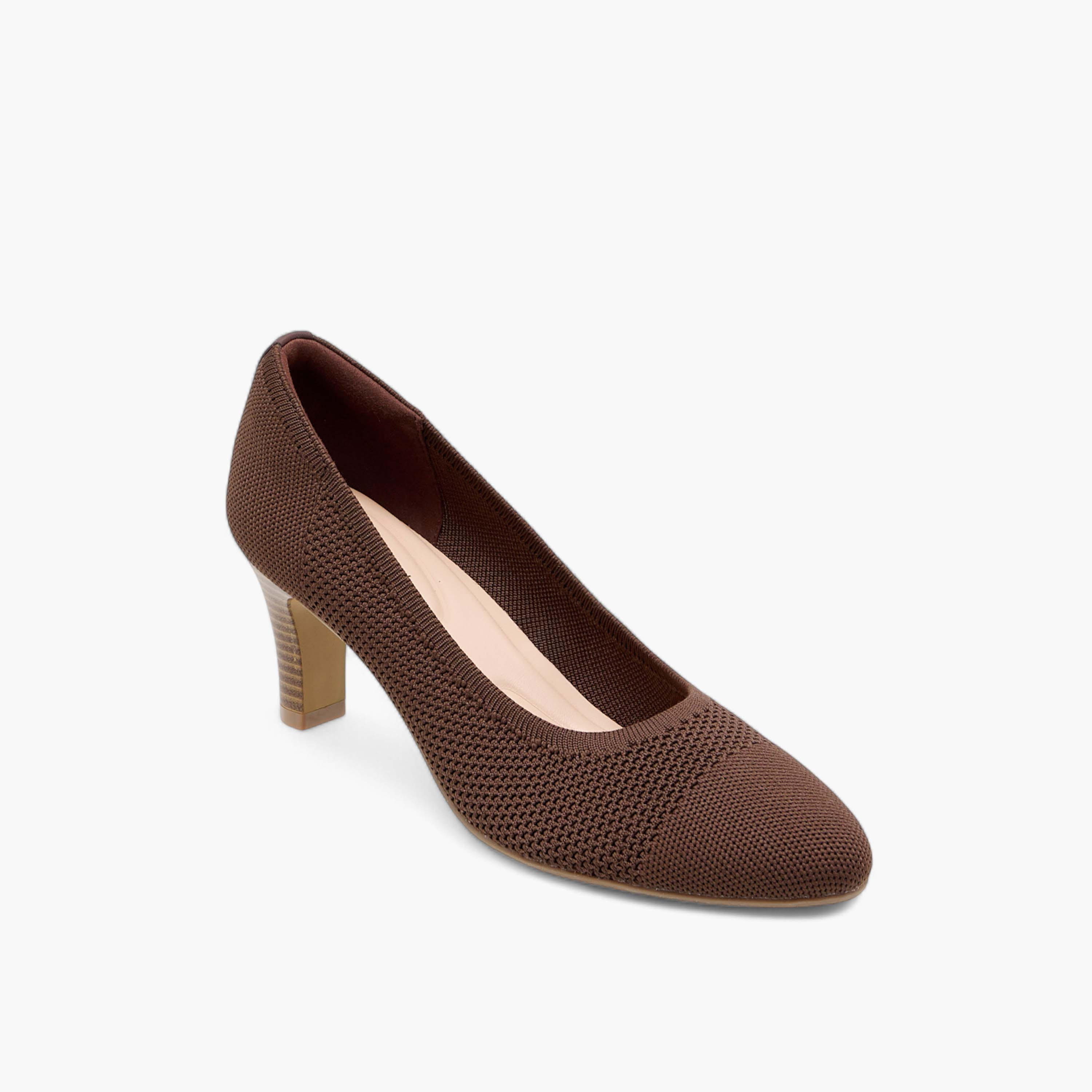 Le Confort Flyknit Textured Slip-On Pumps with Cone Heels-women-shoes-heels-image-2