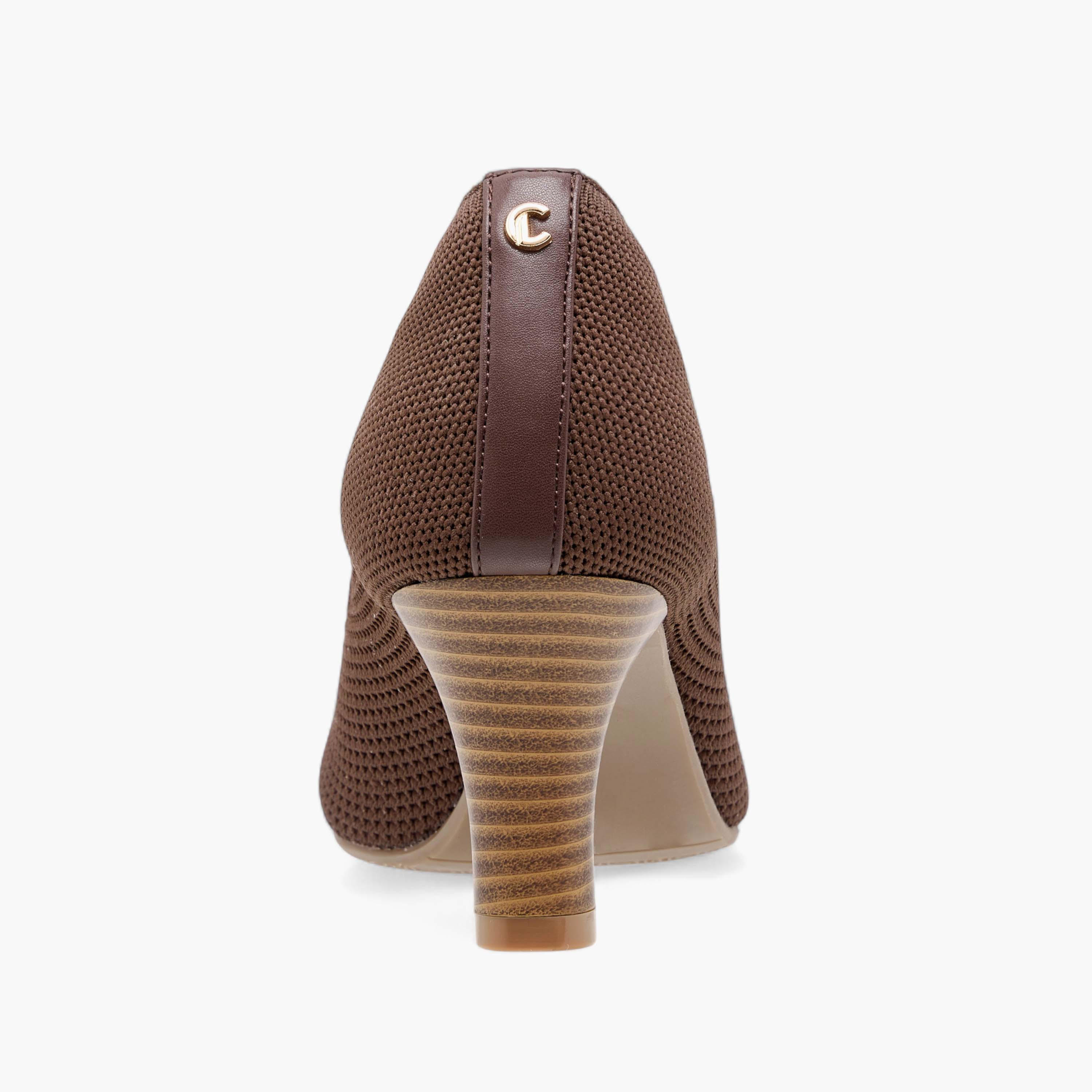 Le Confort Flyknit Textured Slip-On Pumps with Cone Heels-women-shoes-heels-image-5
