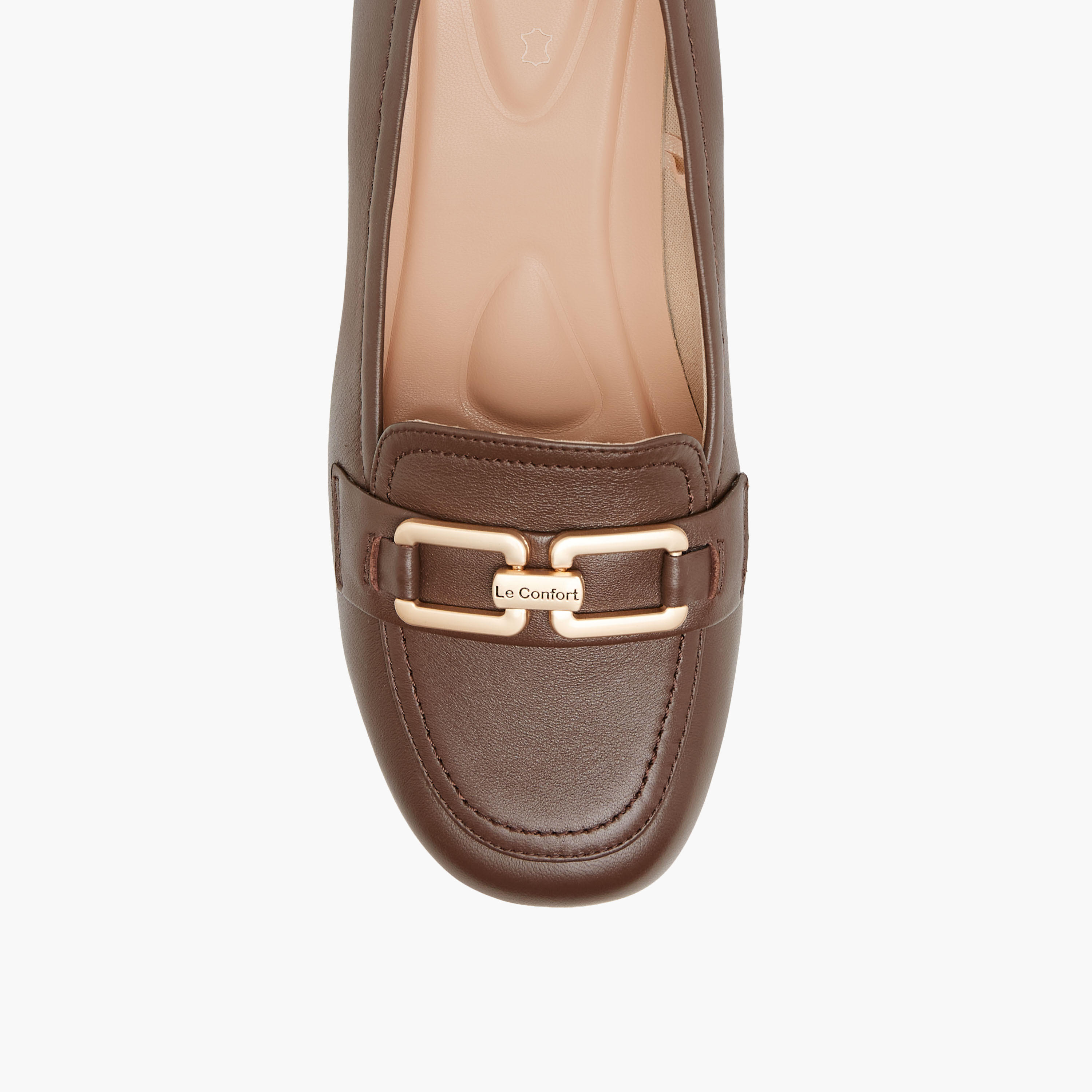 حذاء لوفر سهل الارتداء بكعب ويدج وزينة معدن من لو كونفورت-women-shoes-heels-image-4
