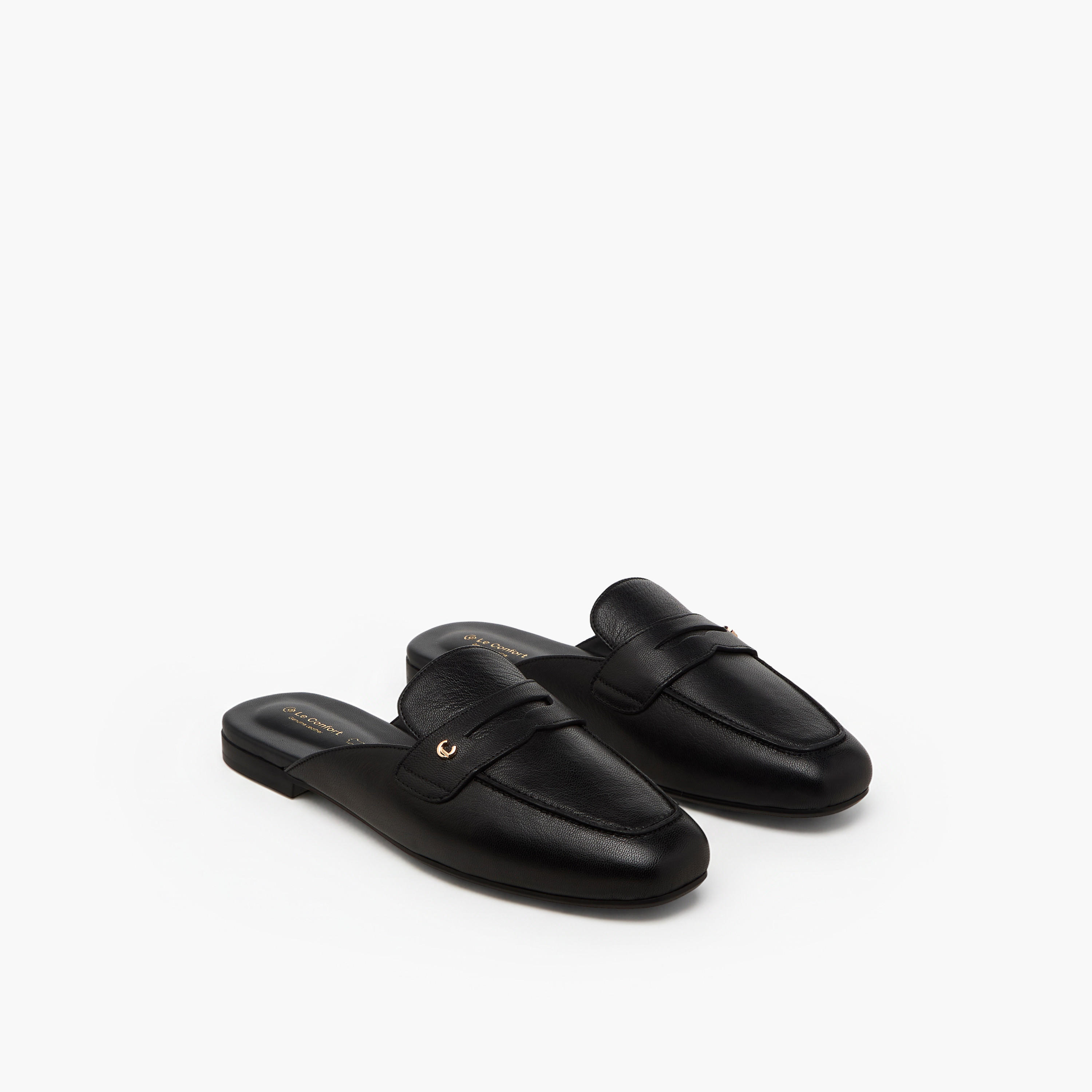 حذاء ميول جلد سهل الارتداء للنساء من لو كونفورت-women-shoes-flats-mules-image-1