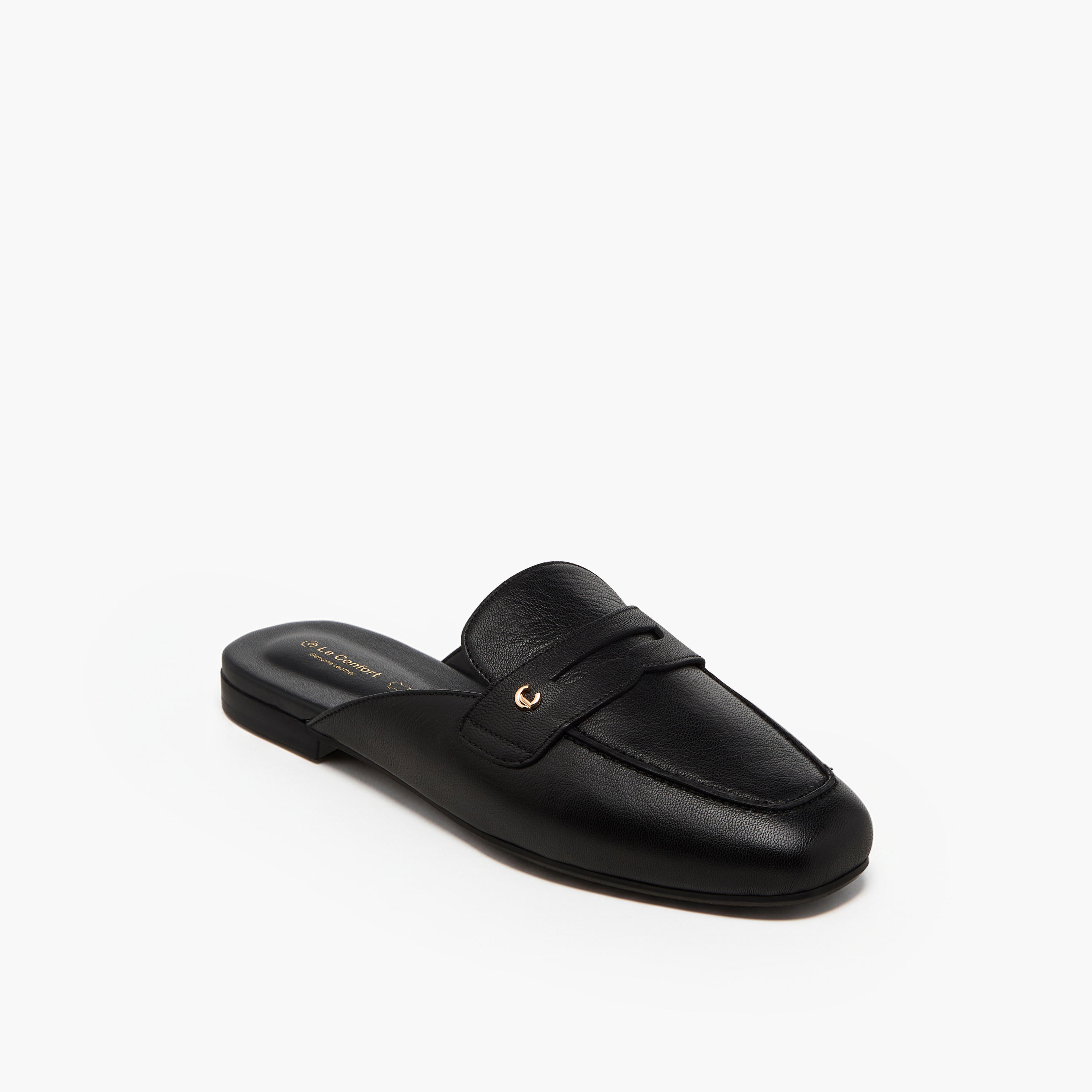 حذاء ميول جلد سهل الارتداء للنساء من لو كونفورت-women-shoes-flats-mules-image-2