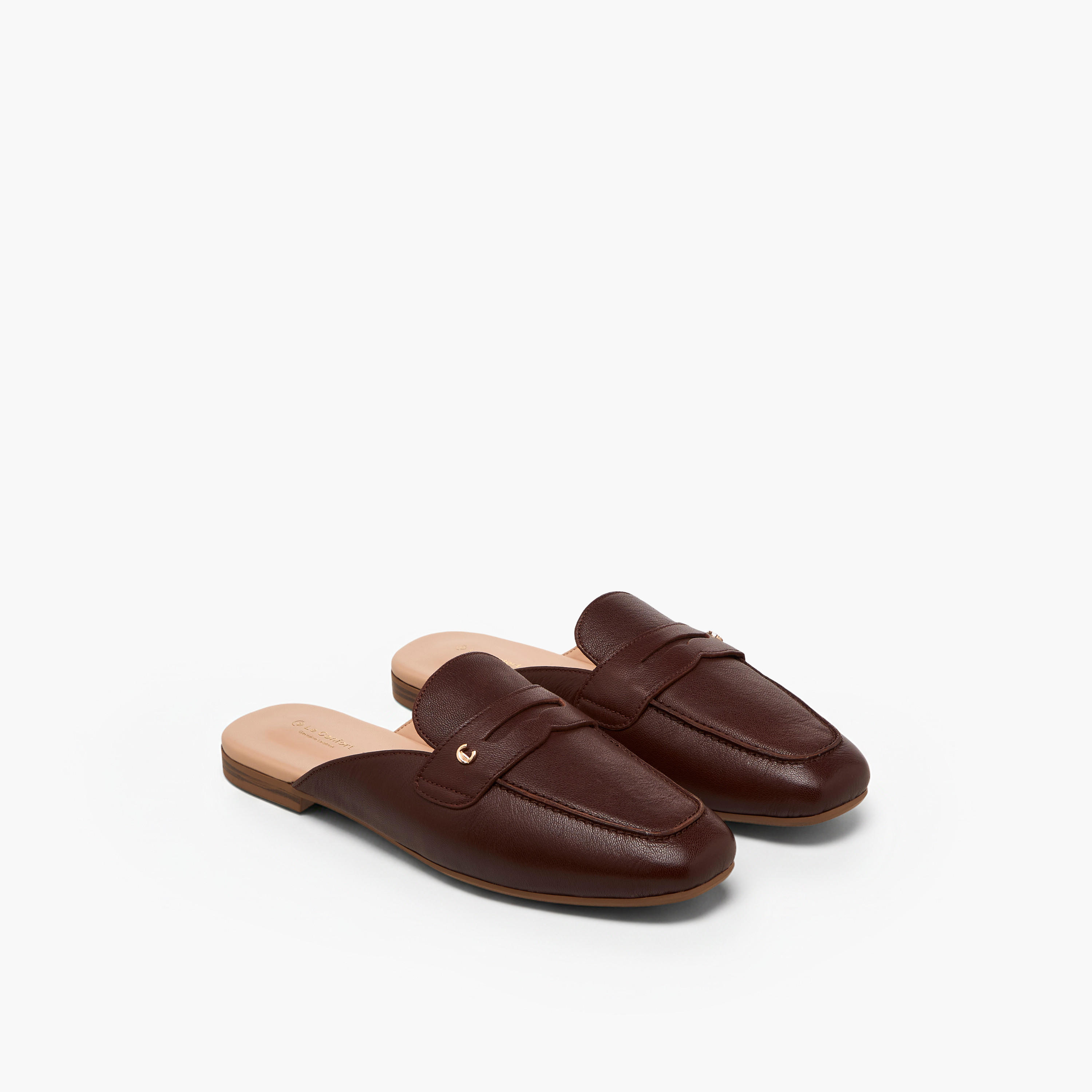 حذاء ميول جلد سهل الارتداء للنساء من لو كونفورت-women-shoes-flats-mules-image-1