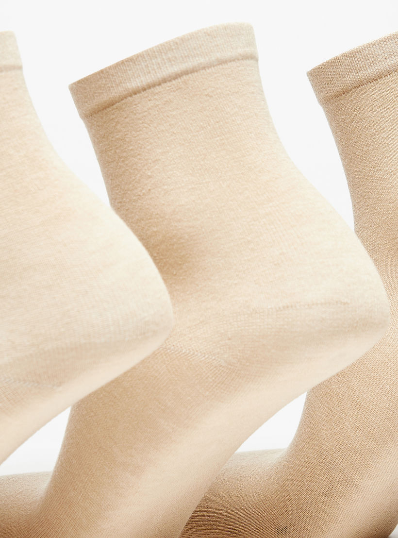جوارب سادة بطول الكاحل من دوتشيني - طقم من 3 أزواج-men-socks-image-2