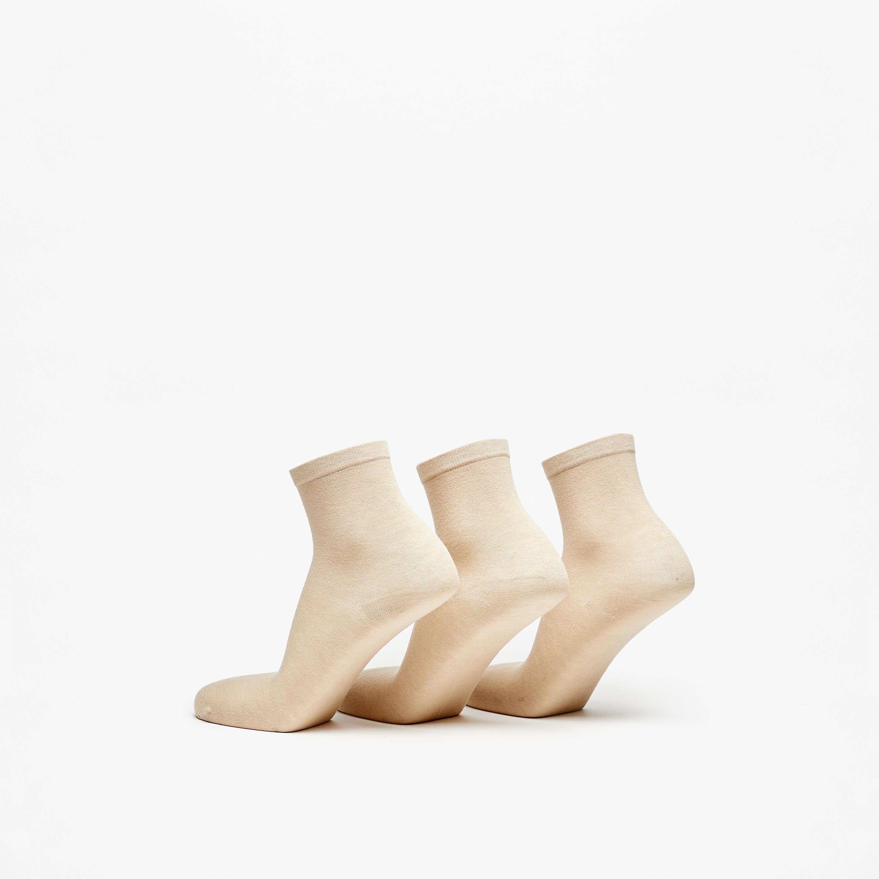 جوارب سادة بطول الكاحل من دوتشيني - طقم من 3 أزواج-men-socks-image-3