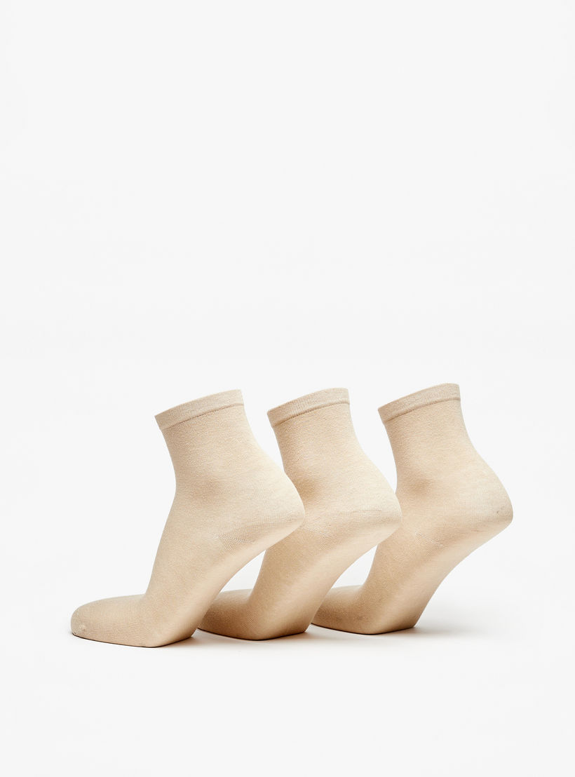 جوارب سادة بطول الكاحل من دوتشيني - طقم من 3 أزواج-men-socks-image-3