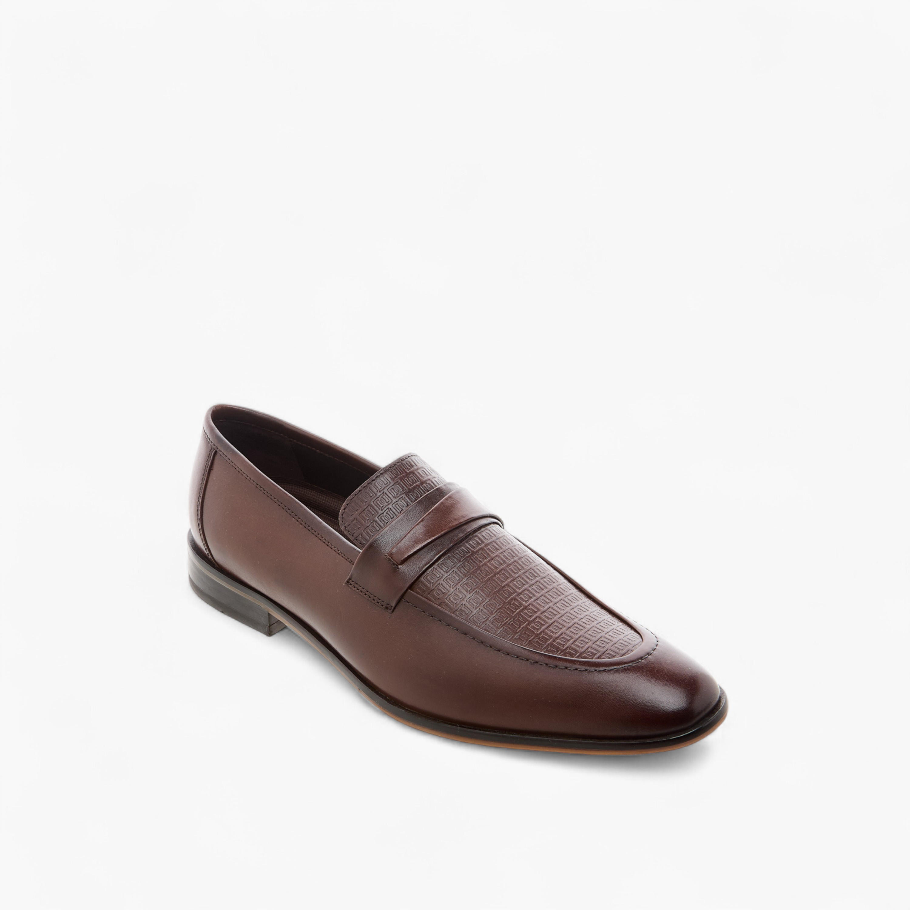 Duchini Men's Textured Slip-On Loafers-men-shoes-formalshoes-image-2