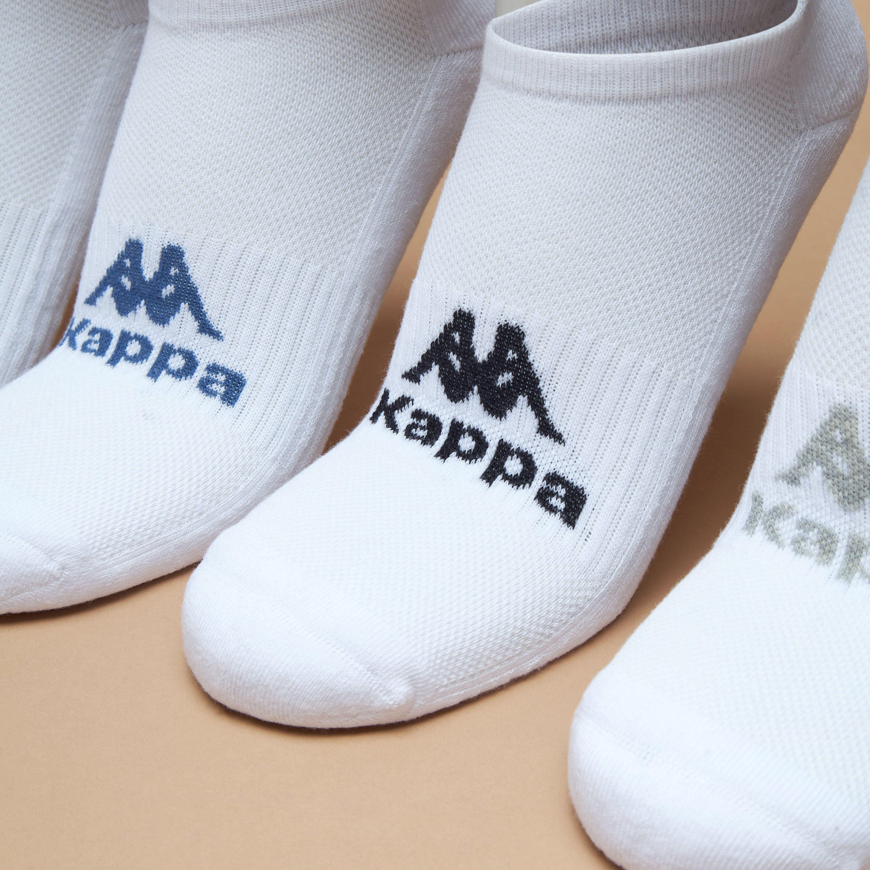 Kappa Logo Detail Ankle Length Cushioned Socks - Set of 5-men-socks-image-2