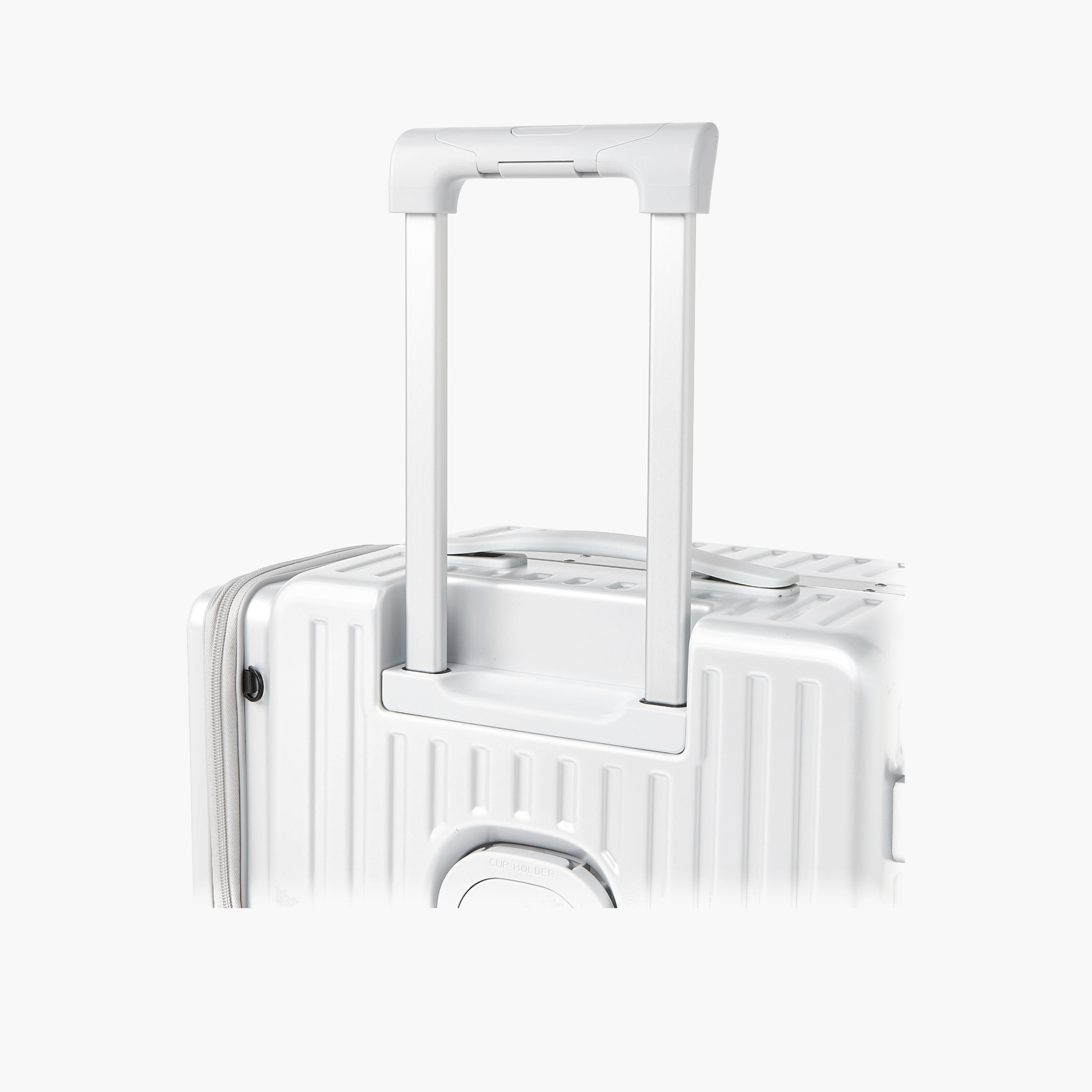 WAVE Textured Hardcase Luggage Trolley with Detachable Crossbody Bag & Cup Holder - 20 inches Cabin-travel-luggagesandbags-luggage-image-9