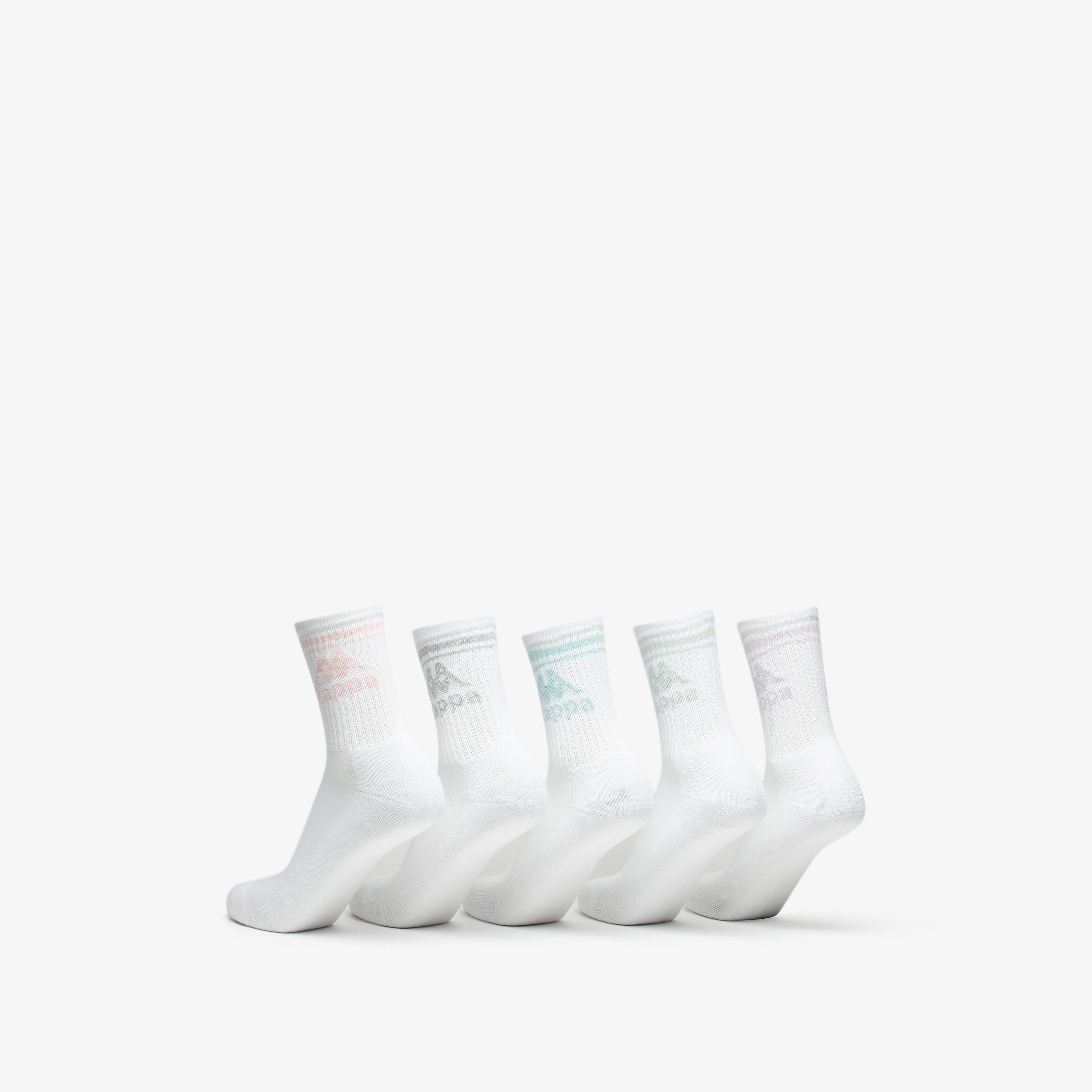 طقم جوارب موسدّة نصف وبرية 5 أزواج بطبعات الشعار من كابا -girls-accessories-socks-image-3