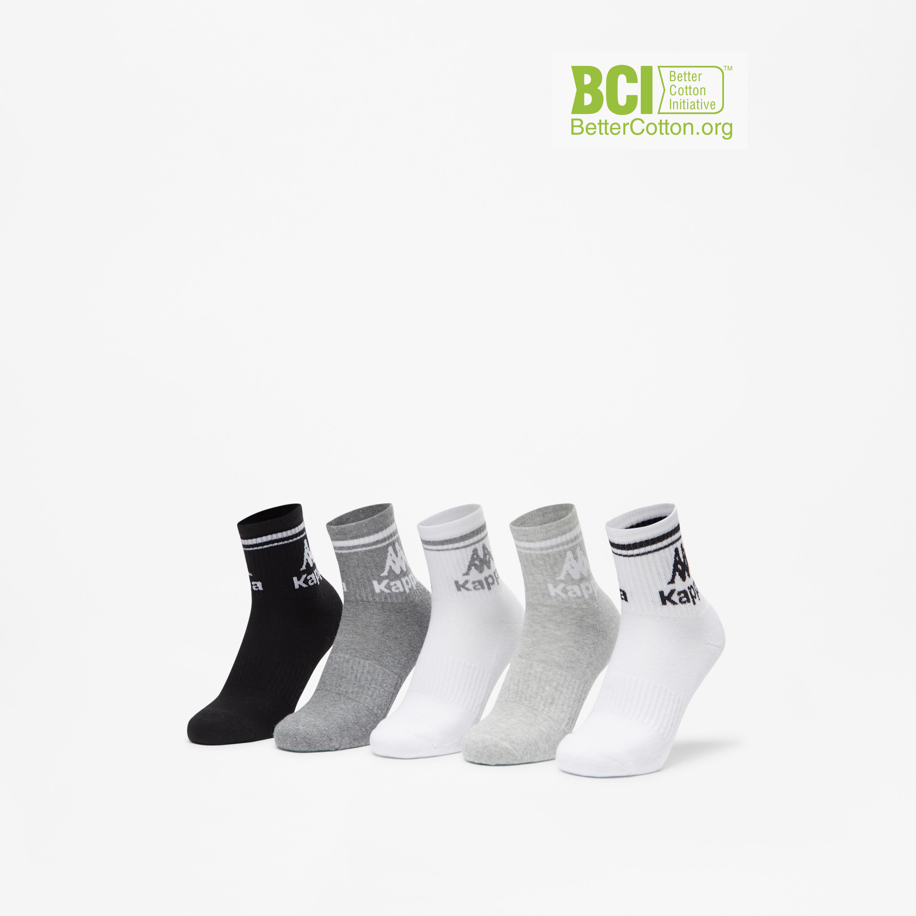 طقم جوارب موسّدة 5 أزواج بطول متوسط وطبعات الشعار من كابا-women-socksandstockings-image-1