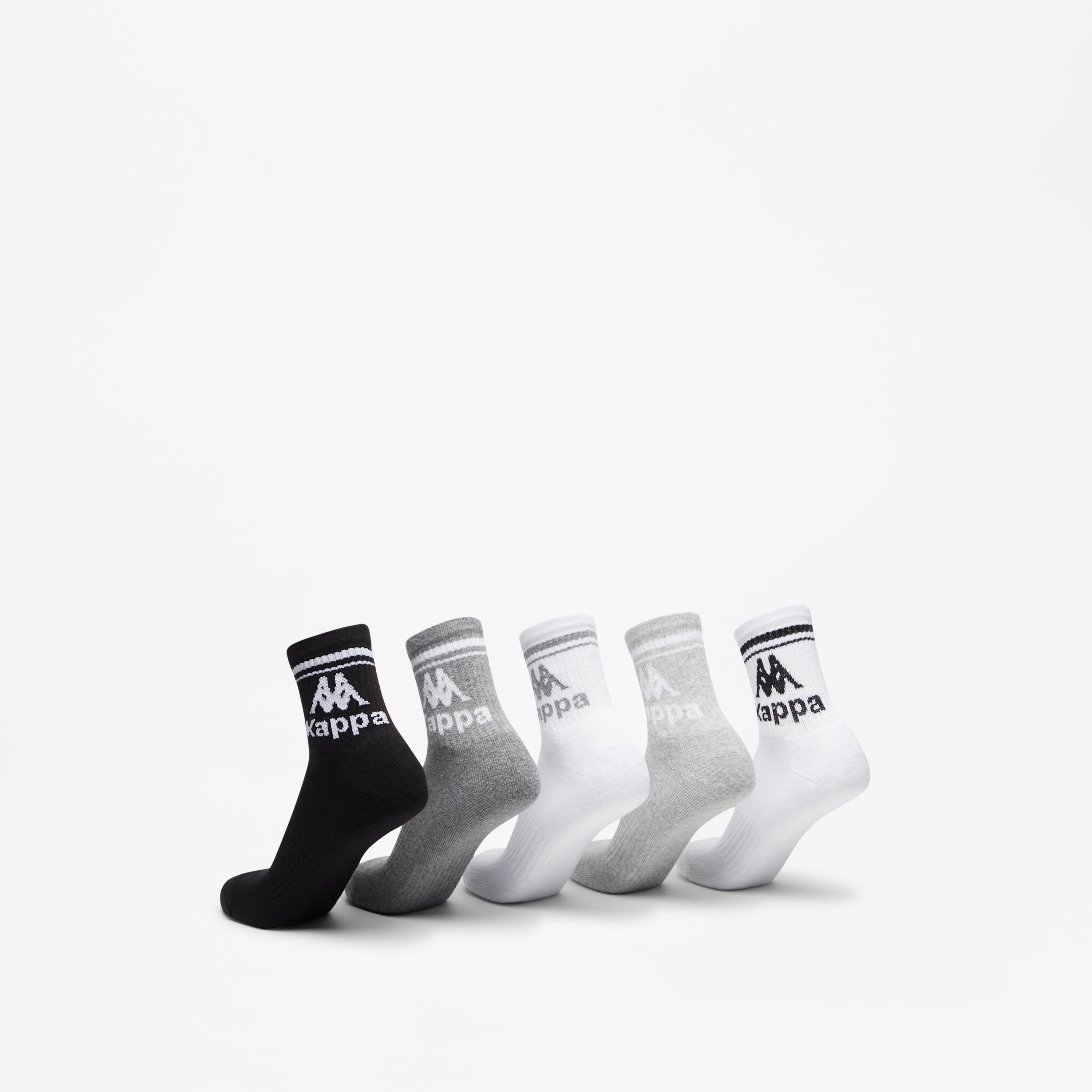 طقم جوارب موسّدة 5 أزواج بطول متوسط وطبعات الشعار من كابا-women-socksandstockings-image-2