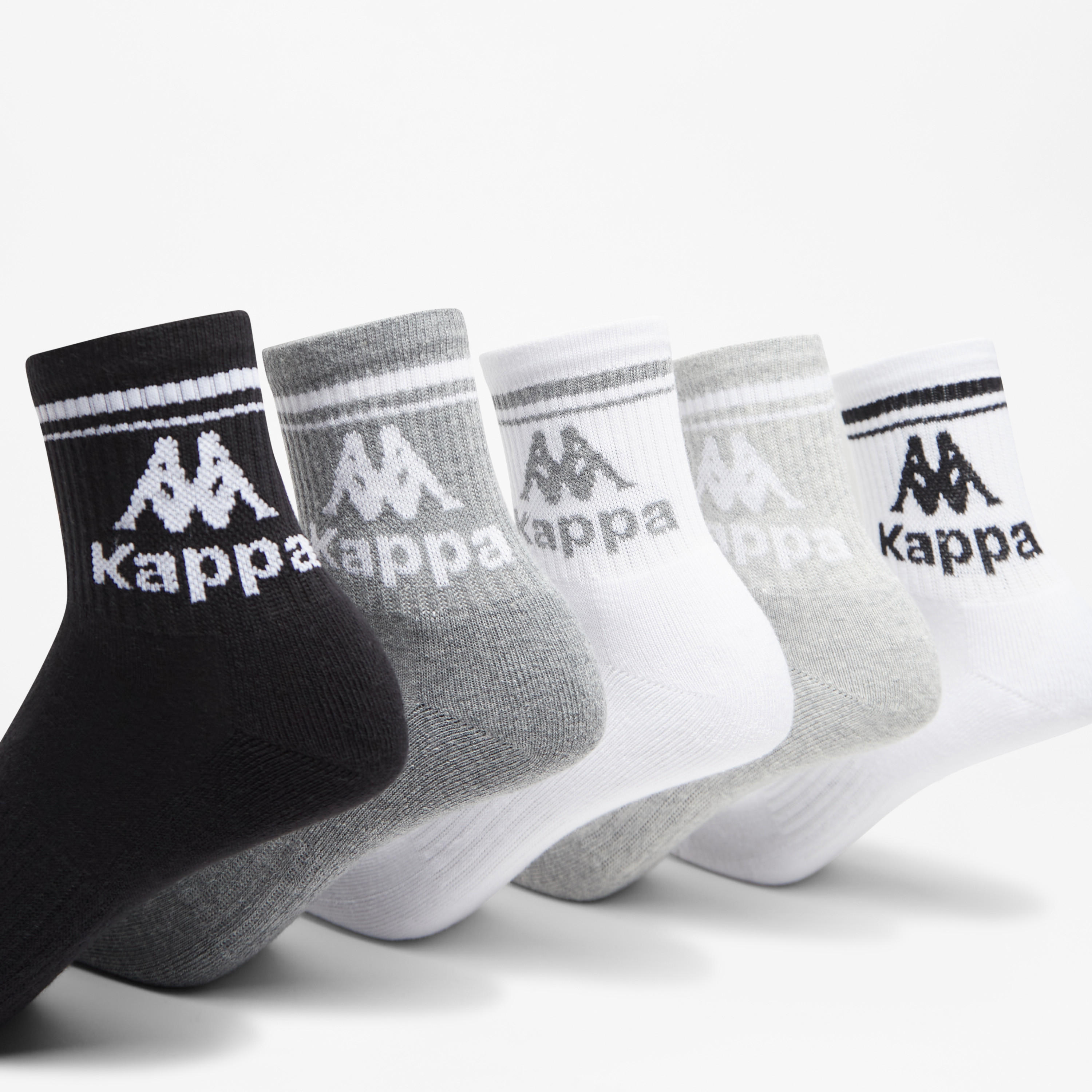 طقم جوارب موسّدة 5 أزواج بطول متوسط وطبعات الشعار من كابا-women-socksandstockings-image-3
