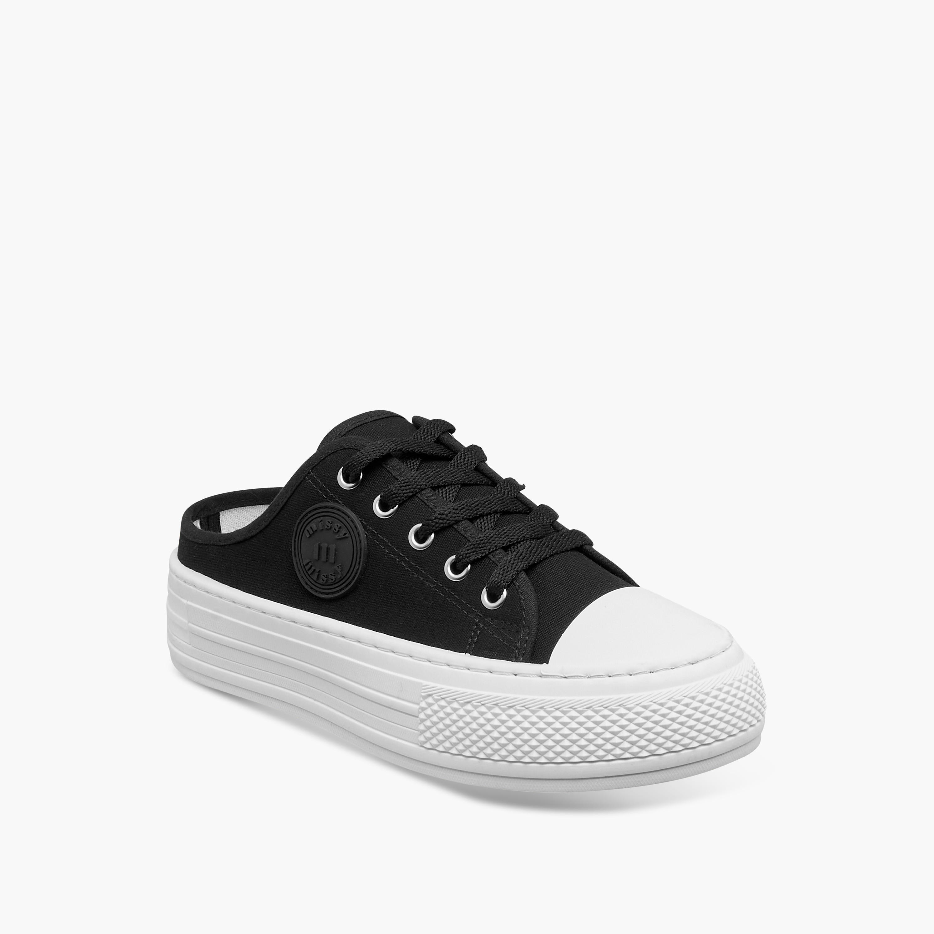 Missy Logo Applique Slip-On Sneakers with Lace Detail-women-shoes-sneakers-image-2