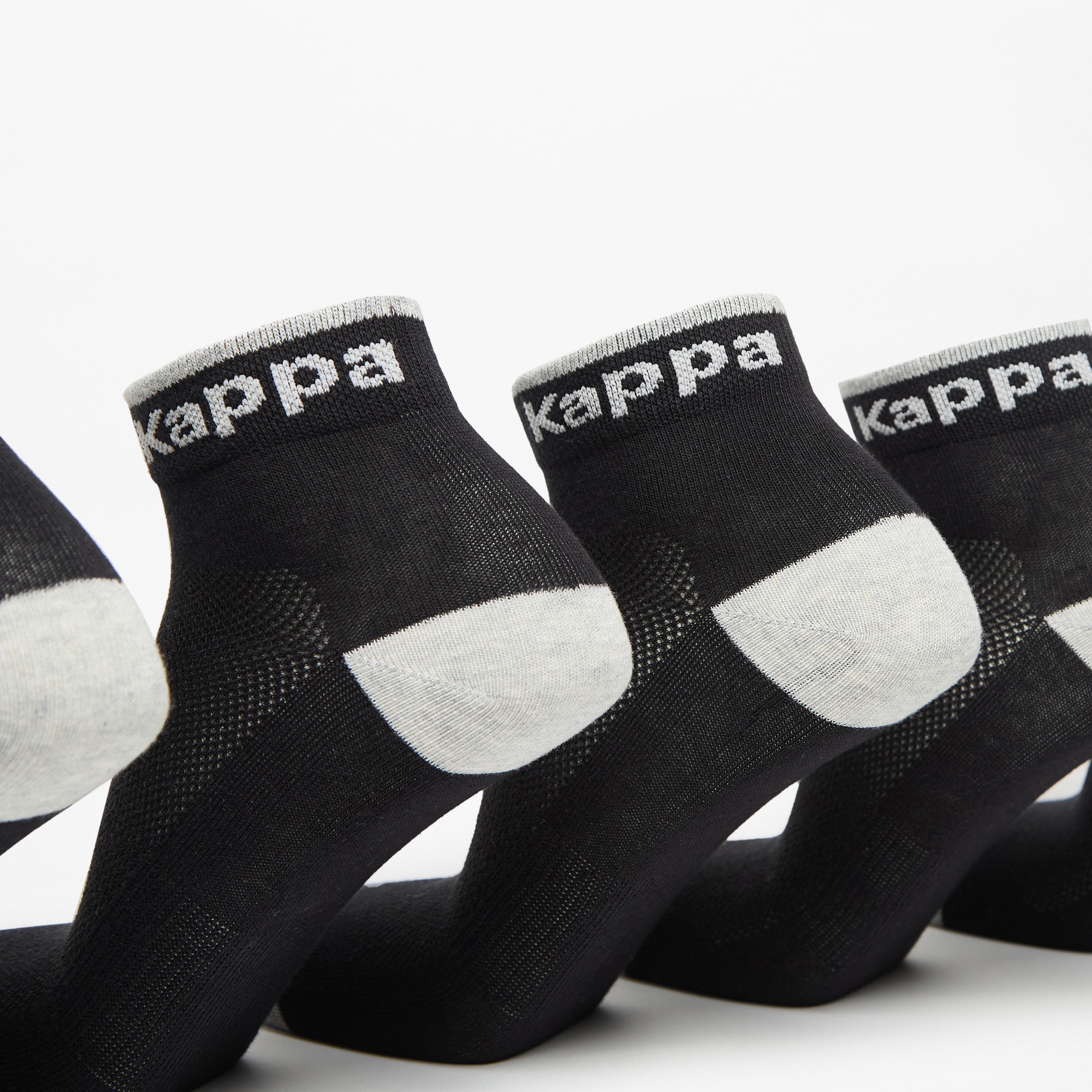 Kappa Logo Print Crew Length Sports Socks - Set of 5-men-socks-image-2