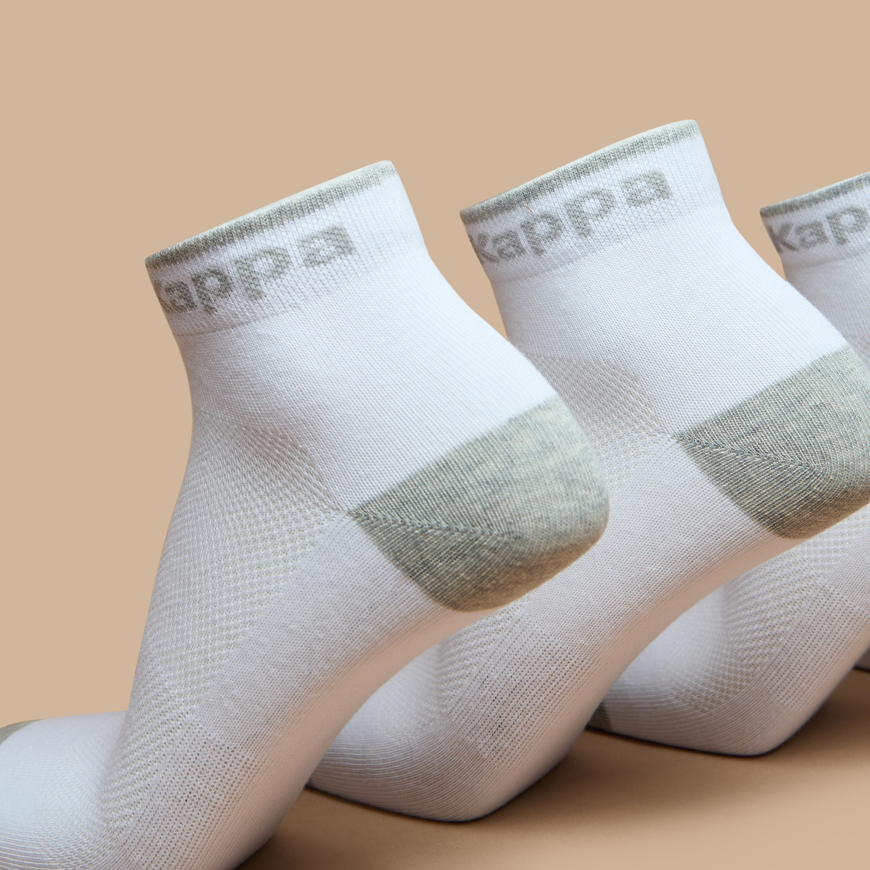 Kappa Logo Print Crew Length Sports Socks - Set of 5-men-socks-image-2