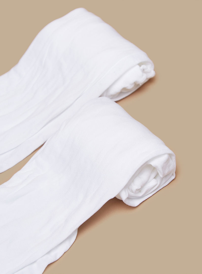 كولون مغلق القدمين سادة من جونيورز - طقم 3 قطع-girls-accessories-socks-image-2