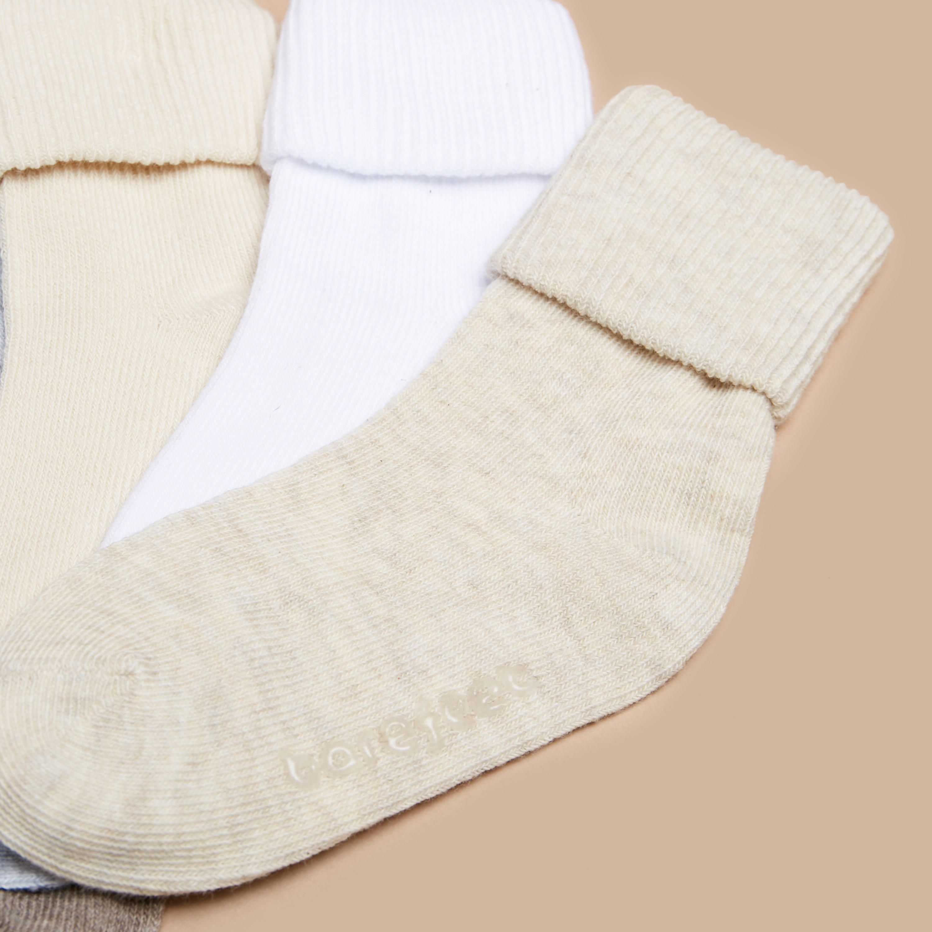 Barefeet Ribbed Ankle Length Socks - Set of 5-girls-accessories-socks-image-3