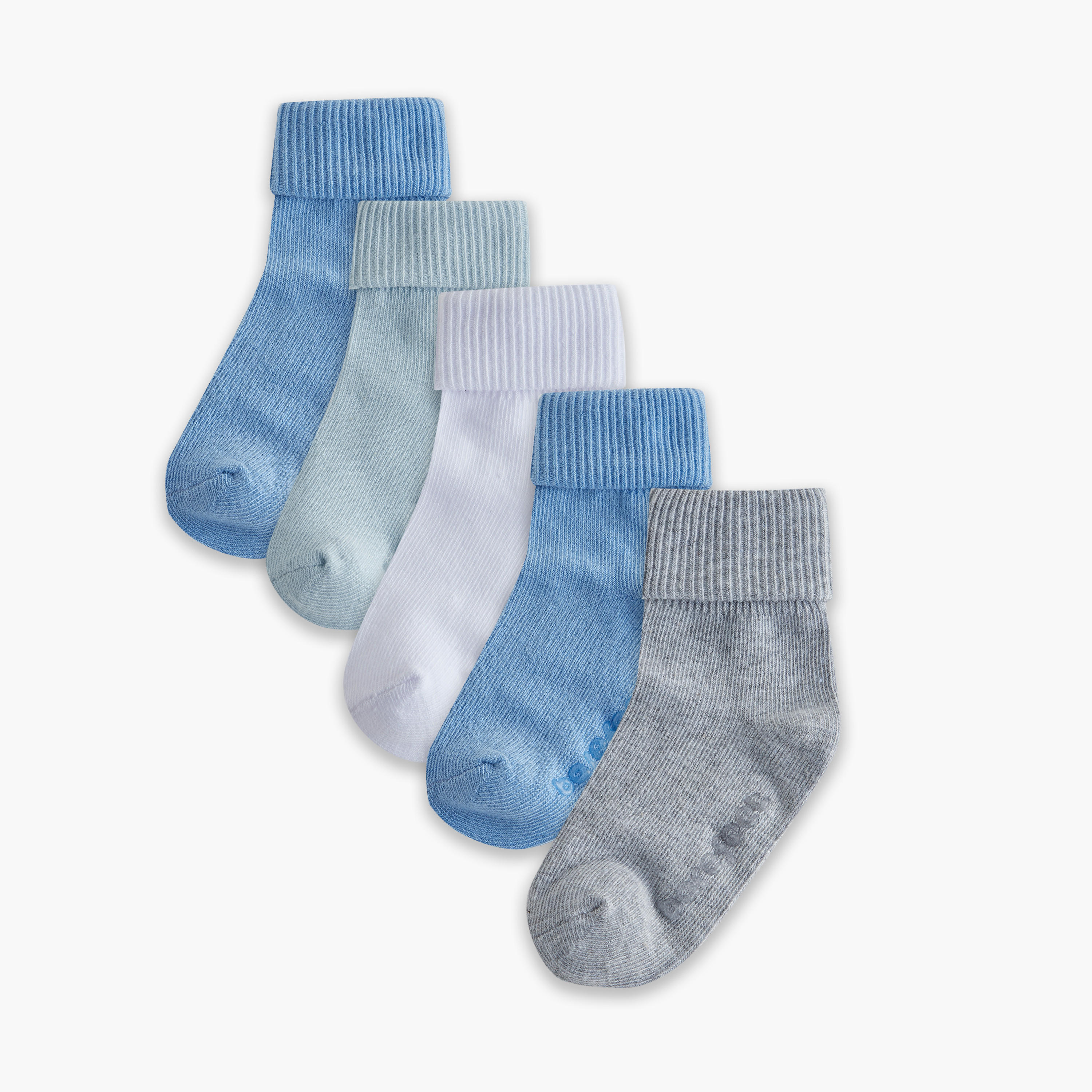 Barefeet Ribbed Ankle Length Socks - Set of 5-girls-accessories-socks-image-1