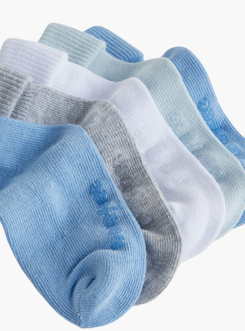 Barefeet Ribbed Ankle Length Socks - Set of 5-girls-accessories-socks-image-4