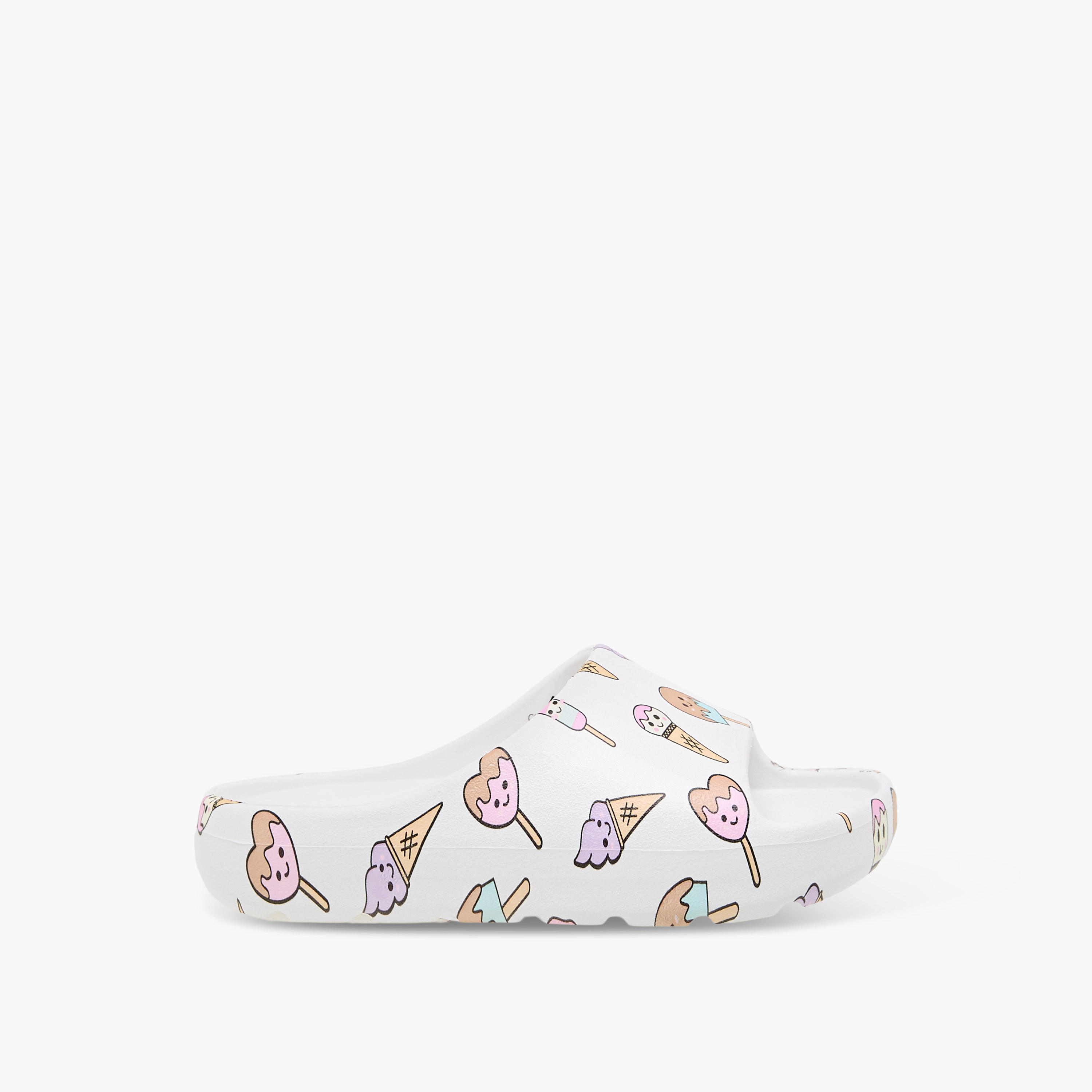 Aqua Girls Ice Cream Print Slides-girls-shoes-flipflopsandslides-image-2