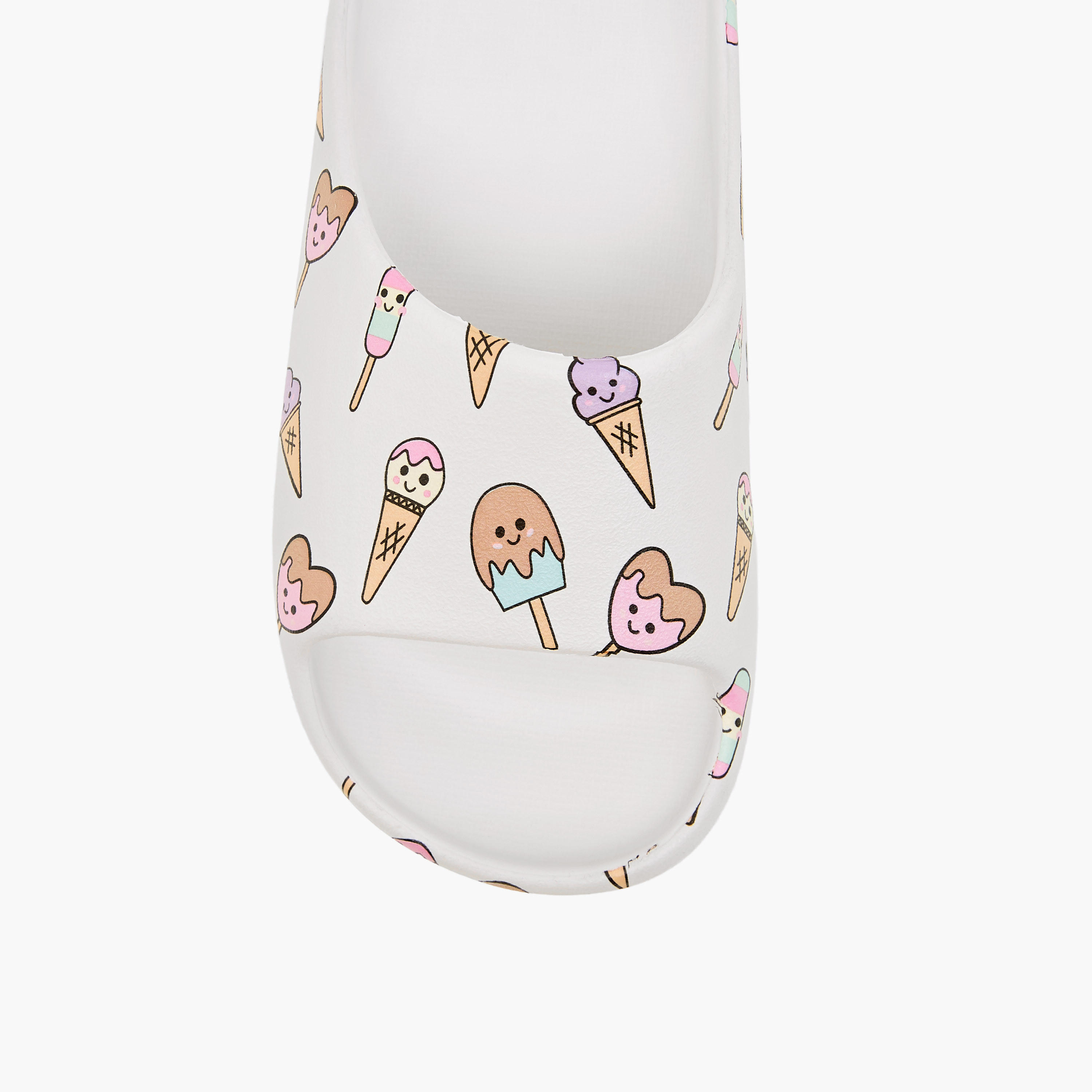 Aqua Girls Ice Cream Print Slides-girls-shoes-flipflopsandslides-image-3