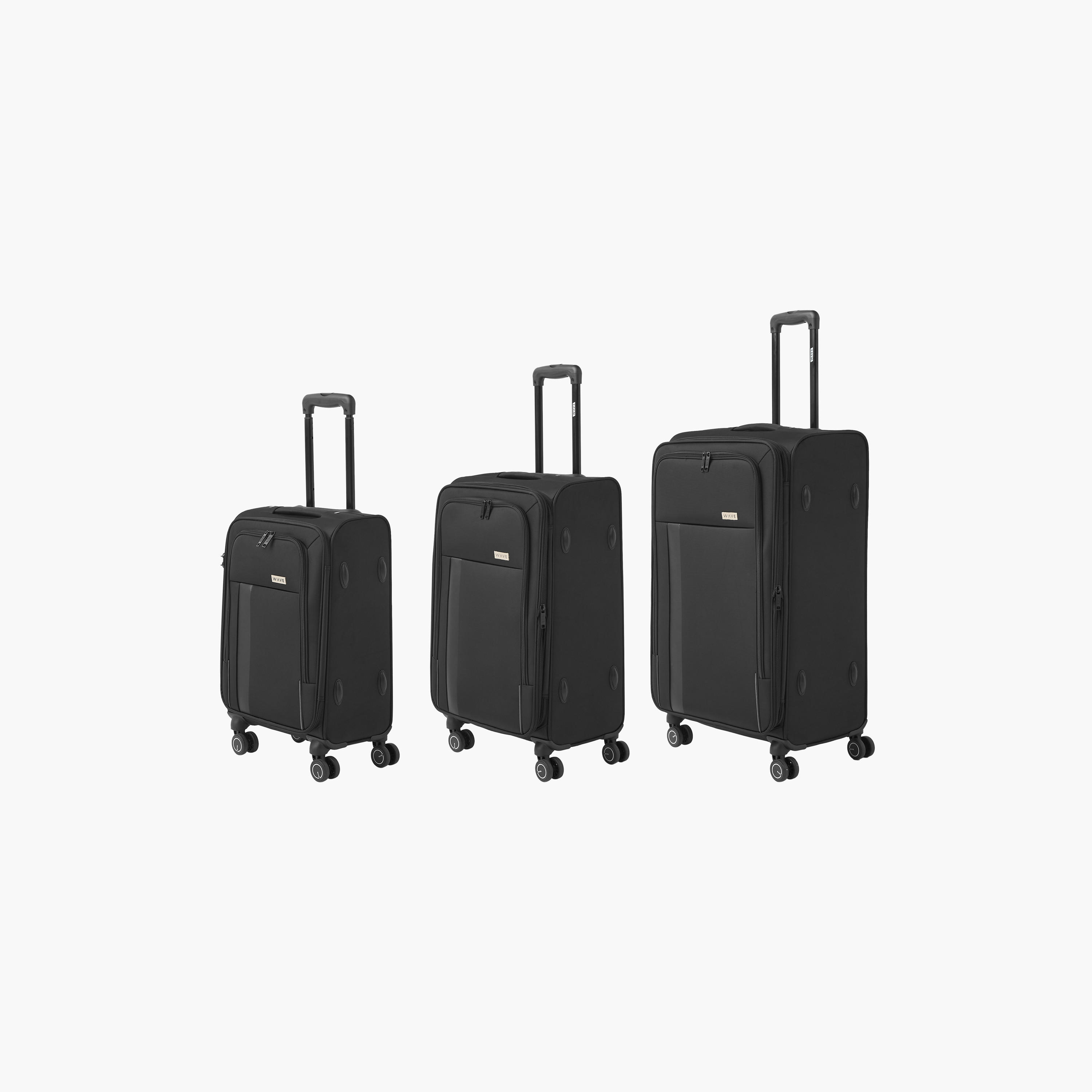 WAVE Solid Softcase Trolley Bag with Retractable Handle - Set of 3-travel-luggagesandbags-luggage-image-1