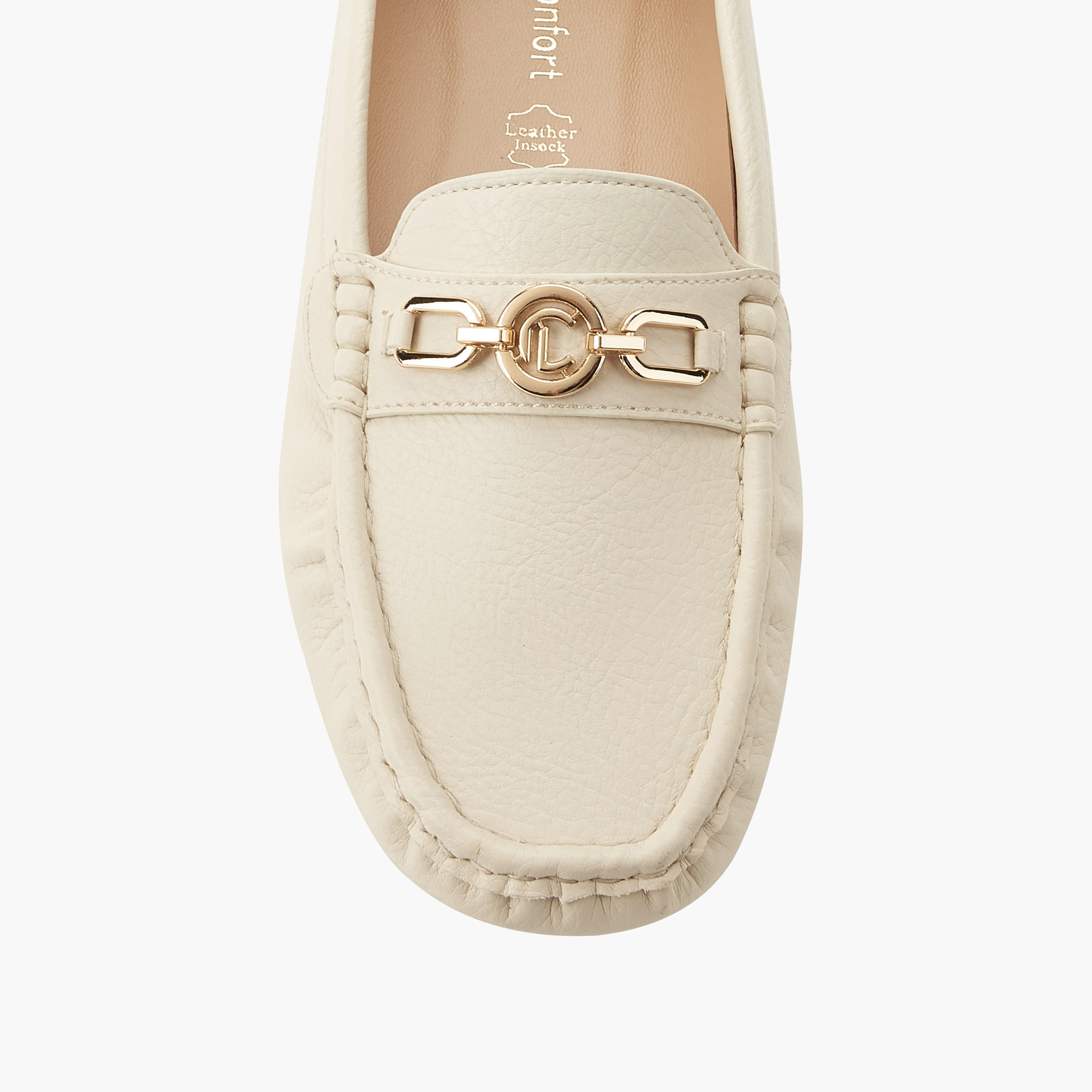 حذاء موكاسين مريح سهل الارتداء بزينة معدنية من لو كونفورت-women-shoes-flats-moccasins-image-5