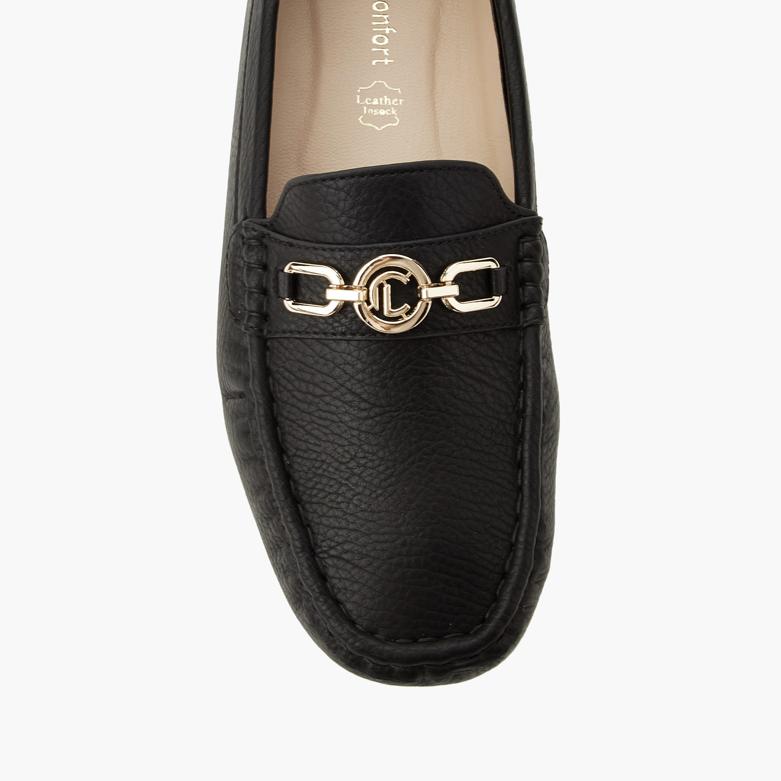 حذاء موكاسين مريح سهل الارتداء بزينة معدنية من لو كونفورت-women-shoes-flats-moccasins-image-5