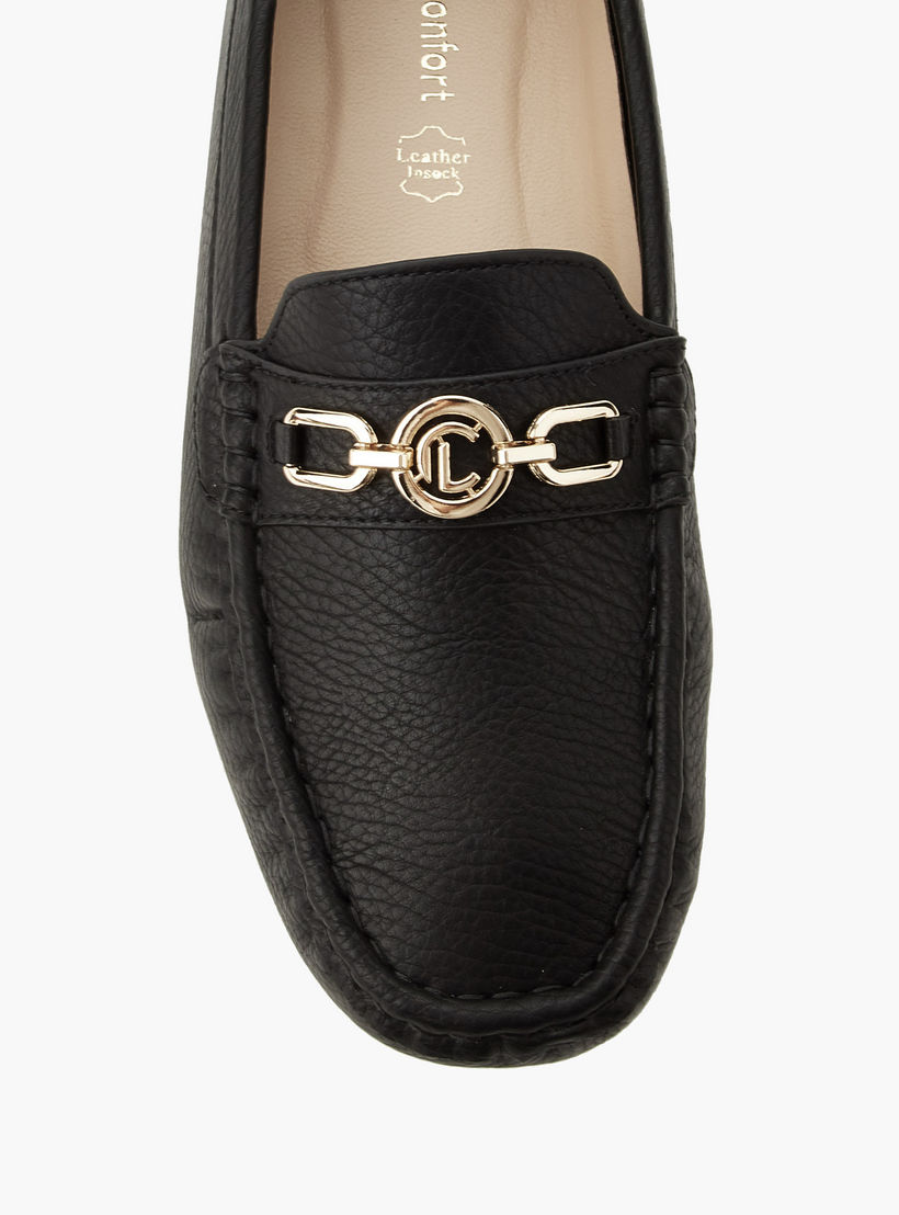 حذاء موكاسين مريح سهل الارتداء بزينة معدنية من لو كونفورت-women-shoes-flats-moccasins-image-5