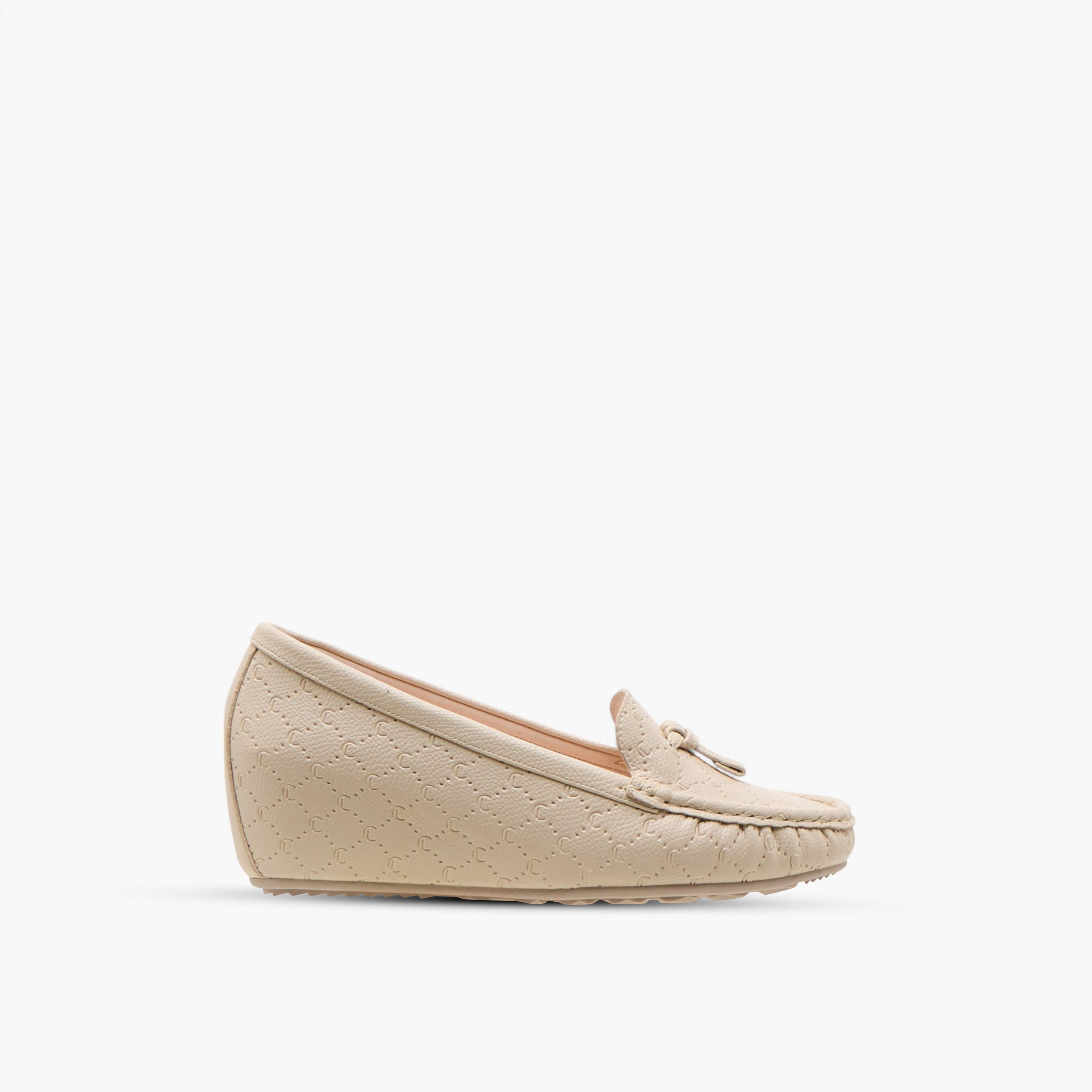 Le Confort Monogram Embossed Comfort Moccasins with Wedge Heels-women-shoes-heels-image-3