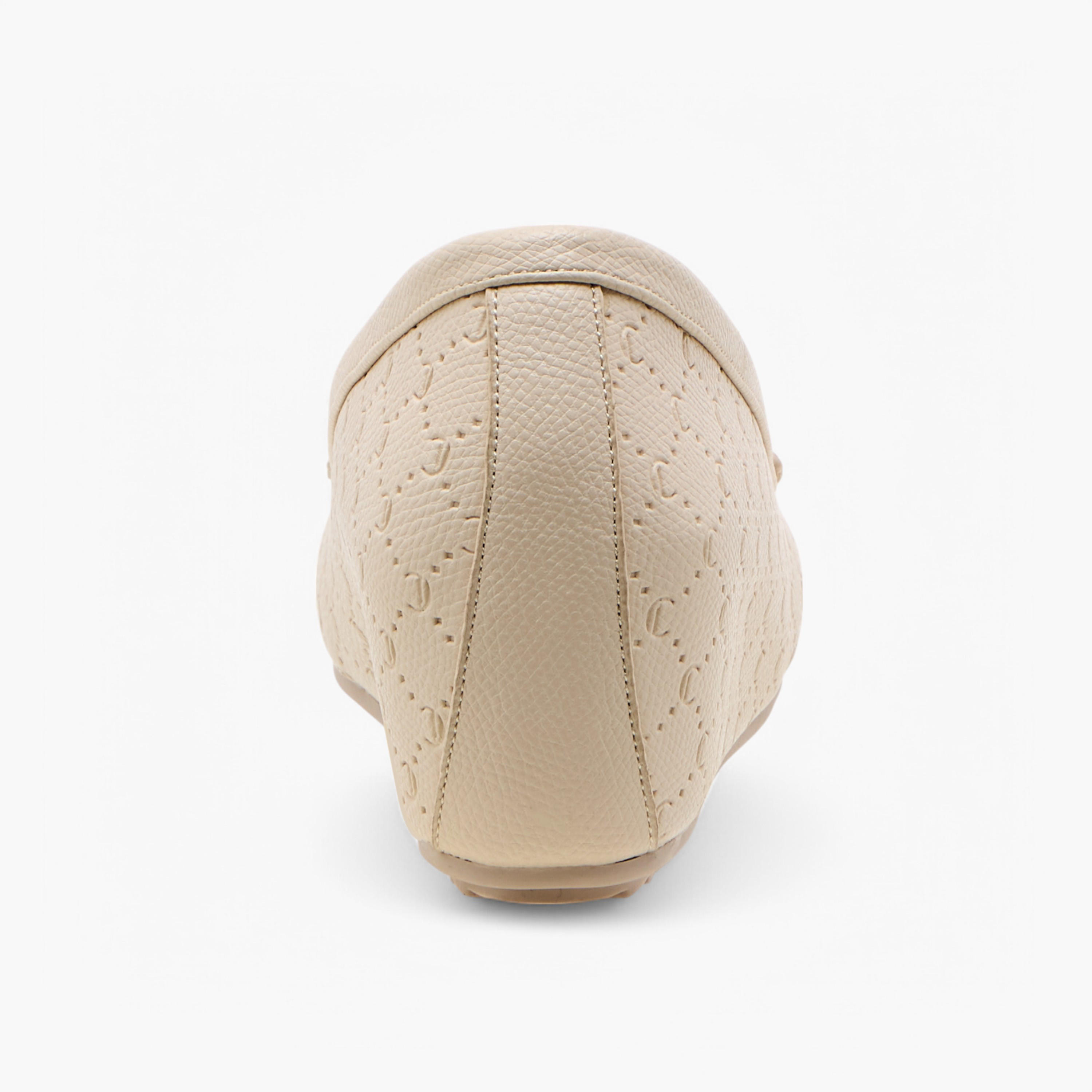 Le Confort Monogram Embossed Comfort Moccasins with Wedge Heels-women-shoes-heels-image-5