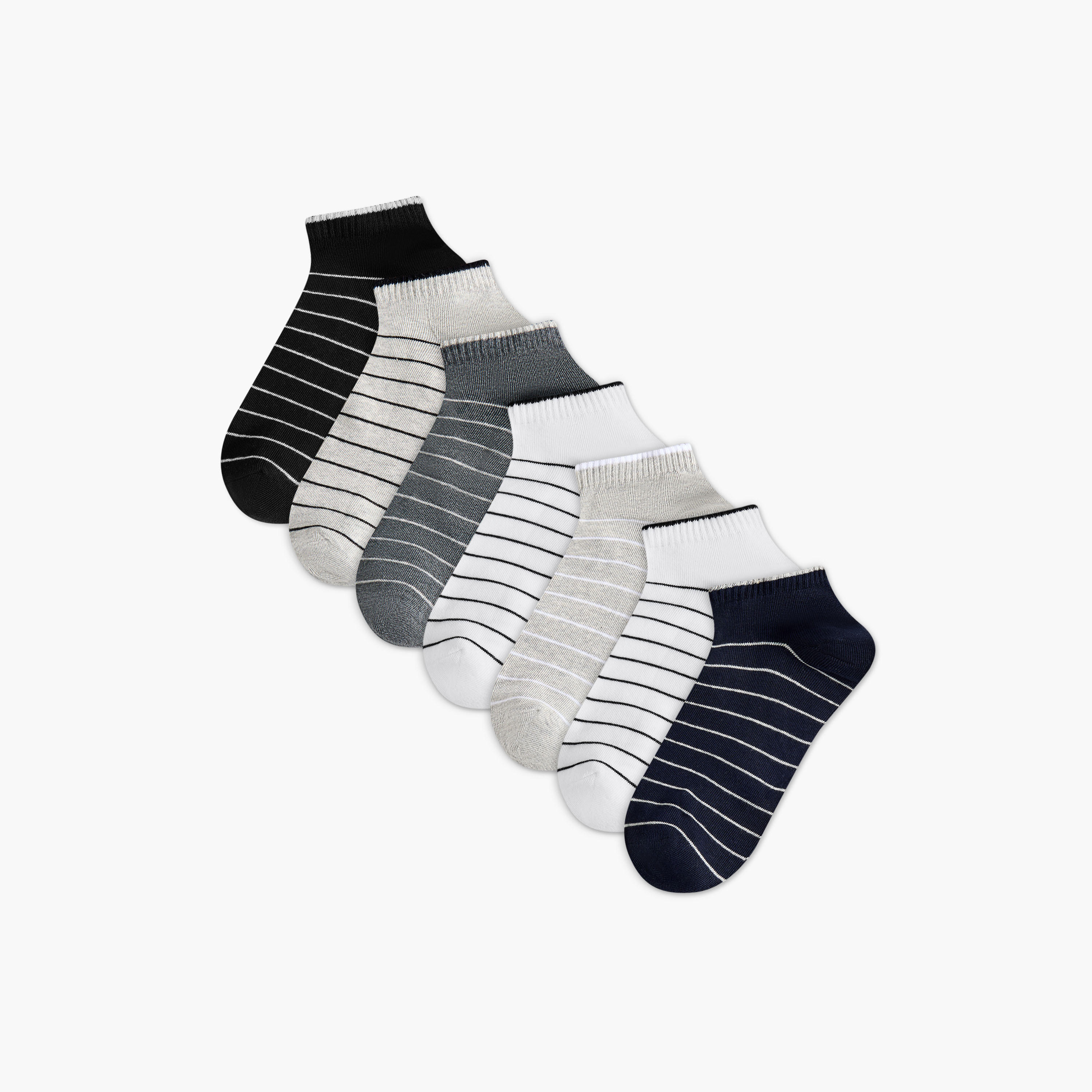 طقم جوارب بطول الكاحل 7 أزواج للرجال من لي كوبر-men-socks-image-1