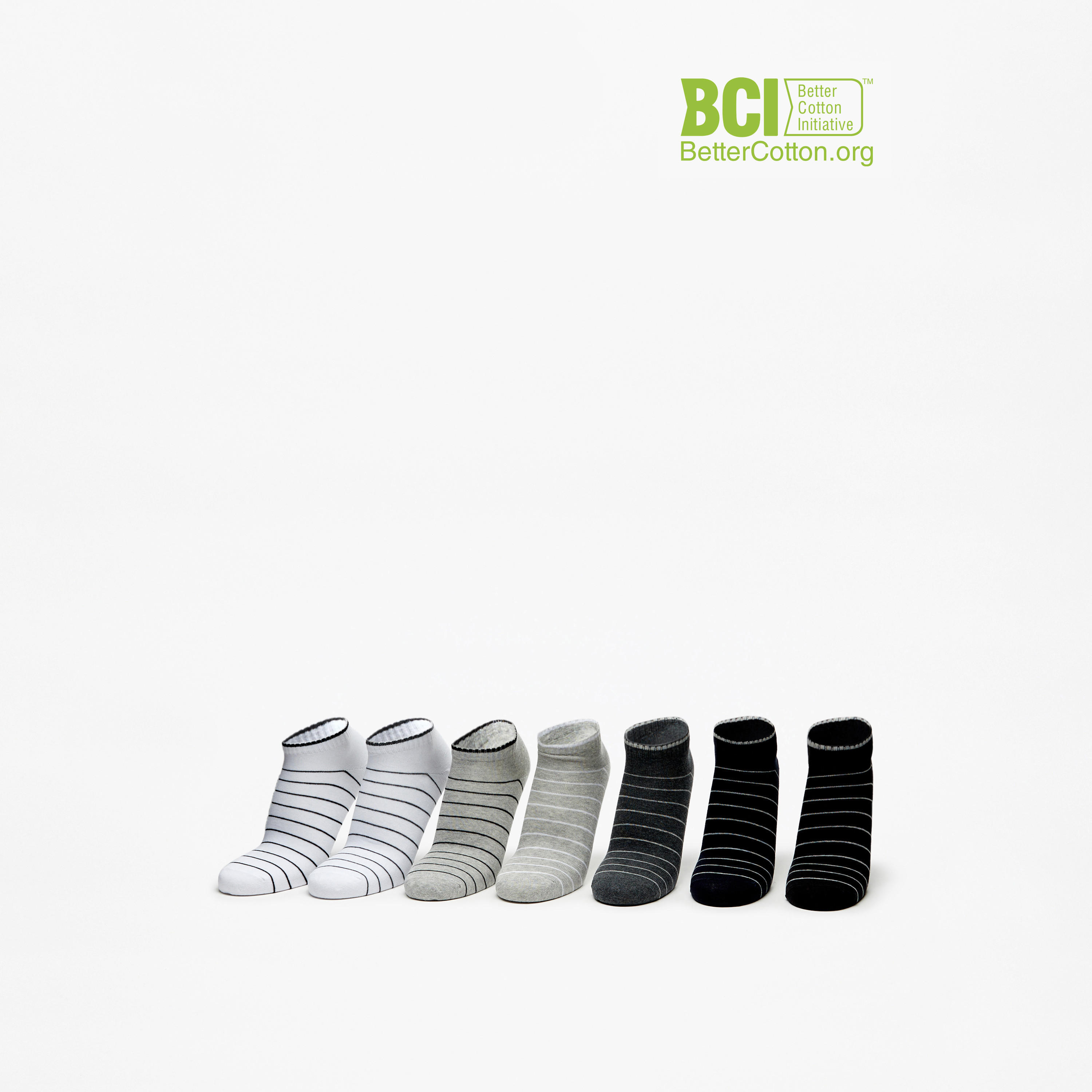 Lee Cooper Striped Ankle Length Socks - Set of 7-men-socks-image-1