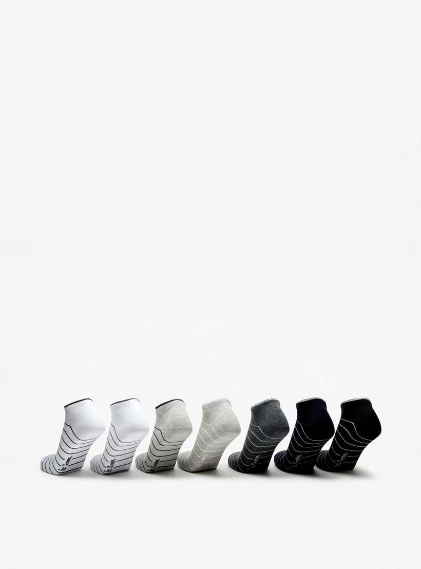 Lee Cooper Striped Ankle Length Socks - Set of 7-men-socks-image-3
