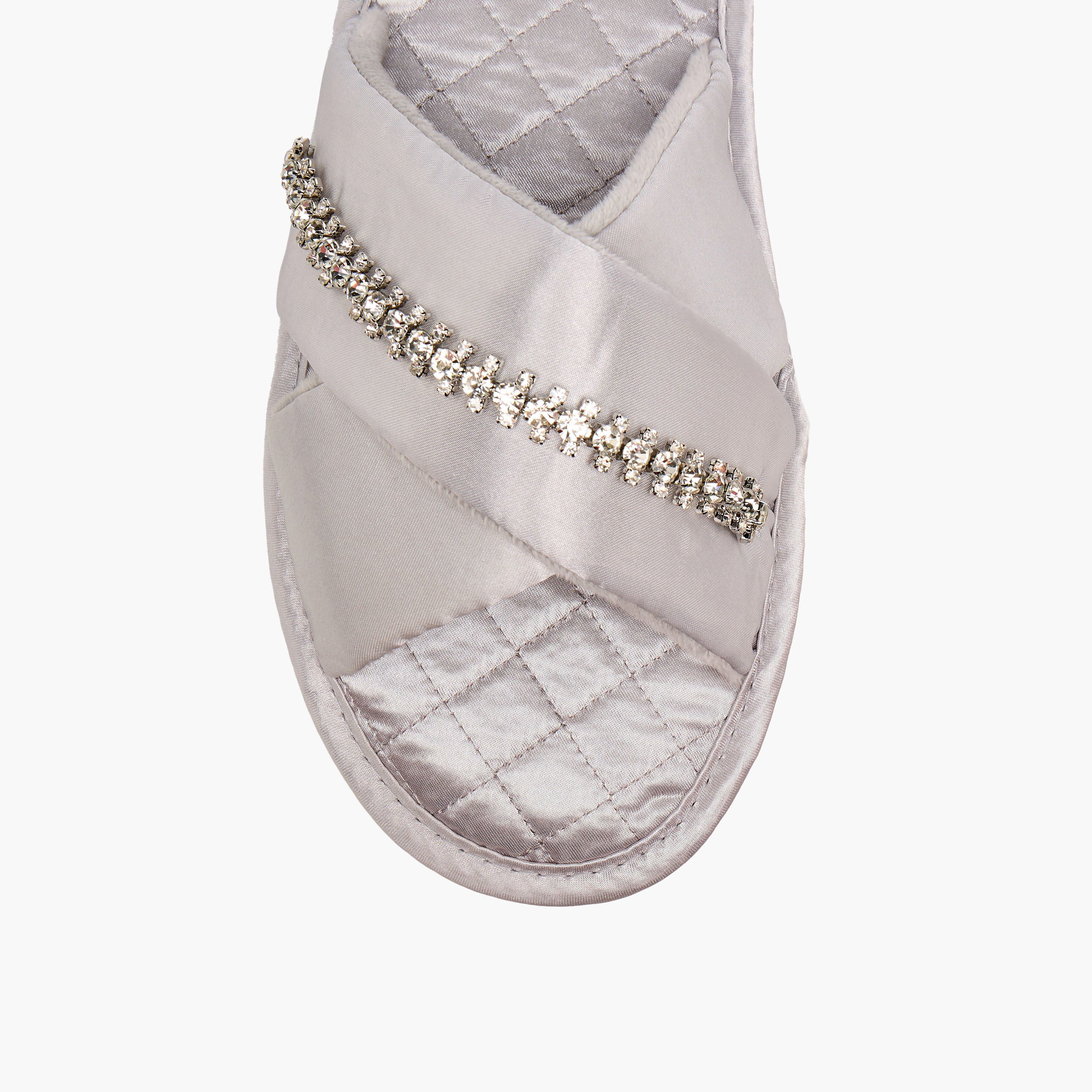 Le Confort Women Satin Stone Embellished Bedroom Slides-women-shoes-bedroomslippers-image-3