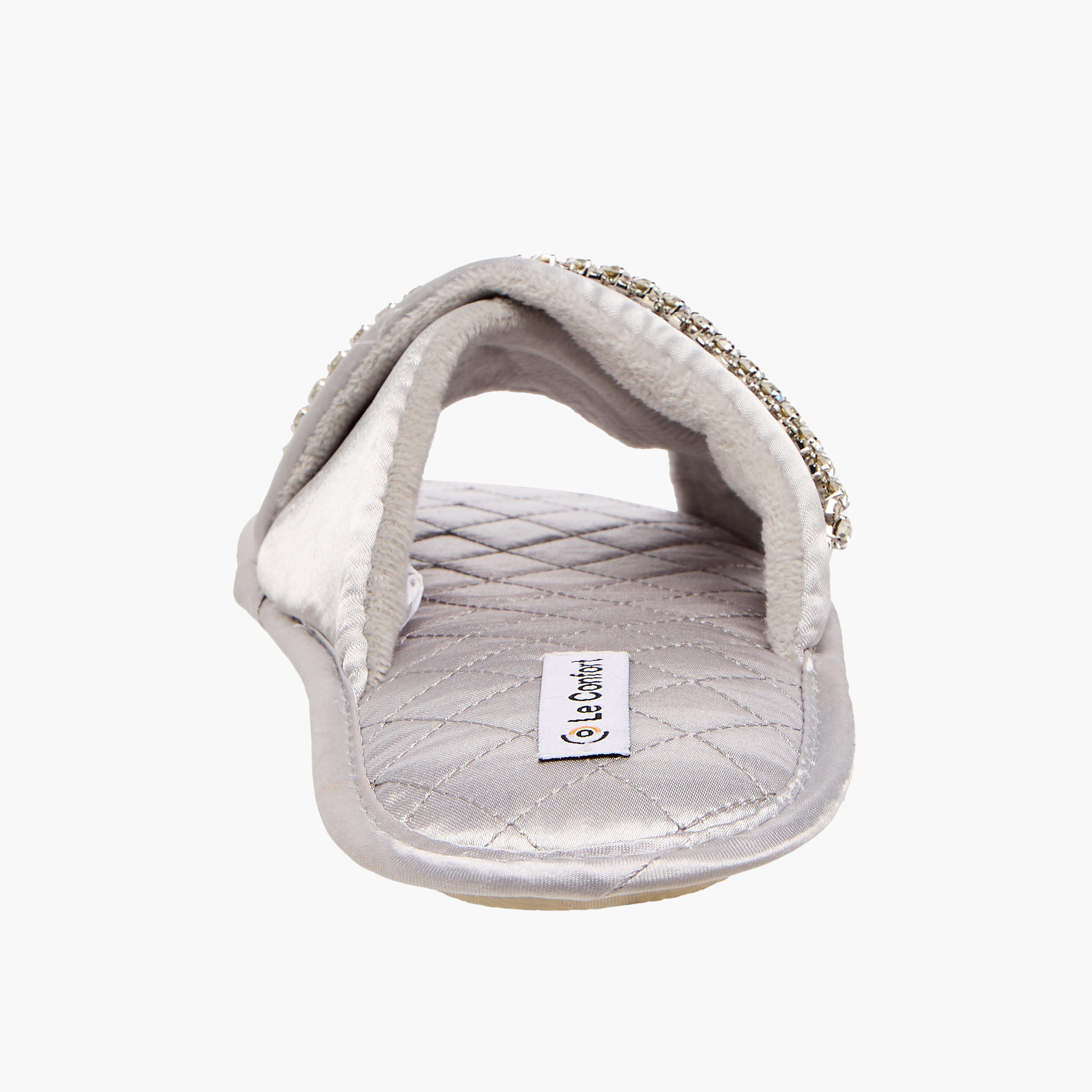 Le Confort Women Satin Stone Embellished Bedroom Slides-women-shoes-bedroomslippers-image-4