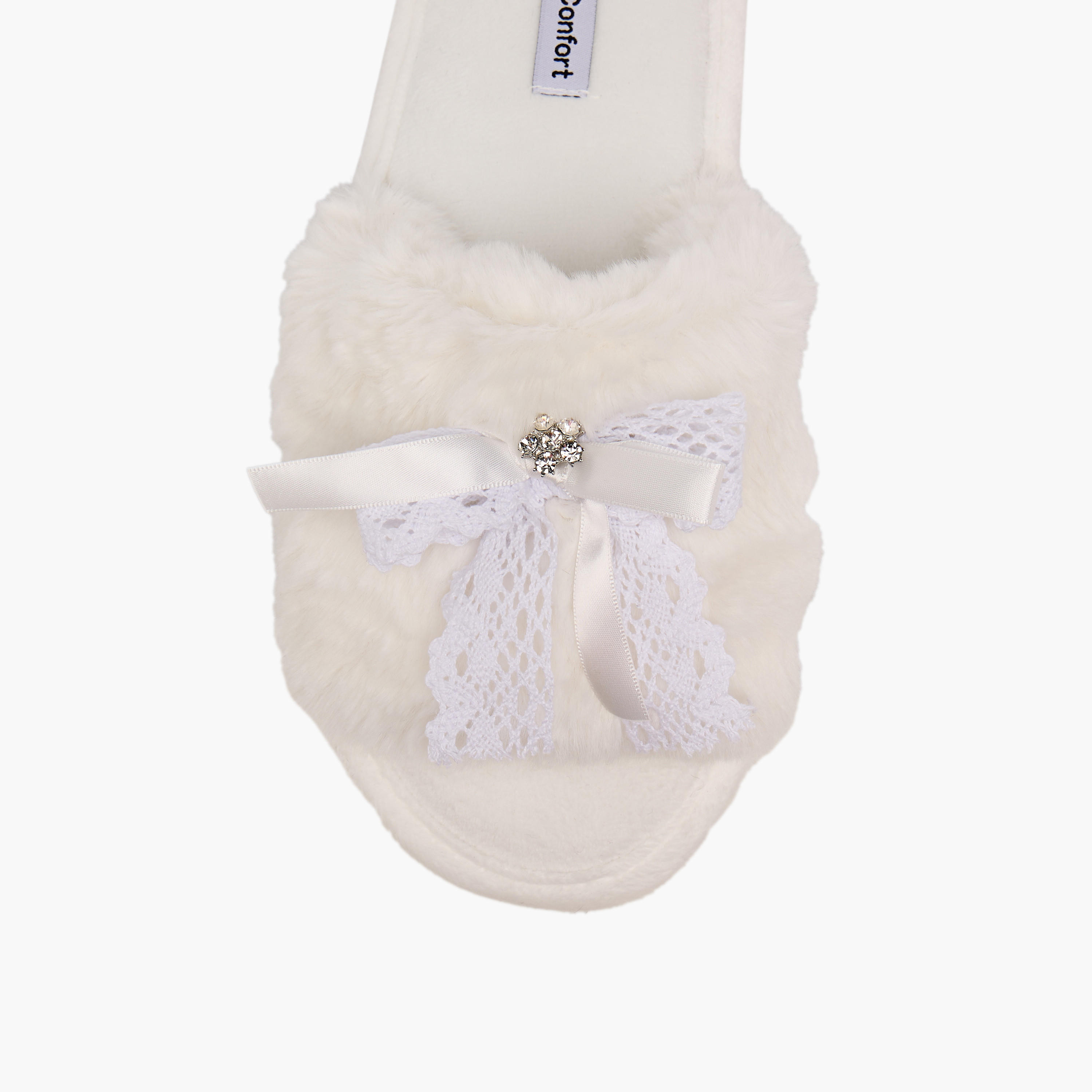 Le Confort Women Faux Fur Bedroom Slides-women-shoes-bedroomslippers-image-3