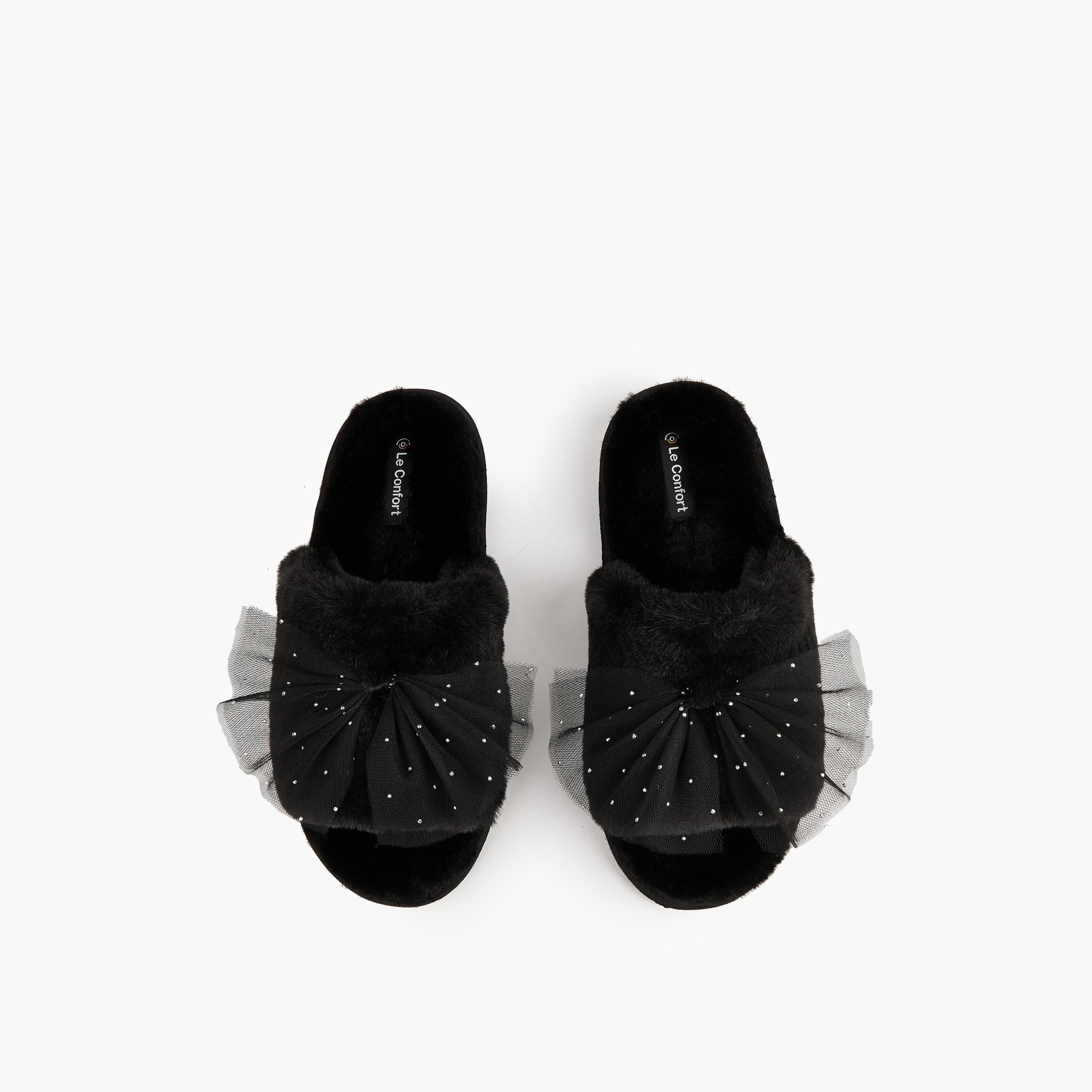 Le Confort Women Plush Bedroom Slides-women-shoes-bedroomslippers-image-1
