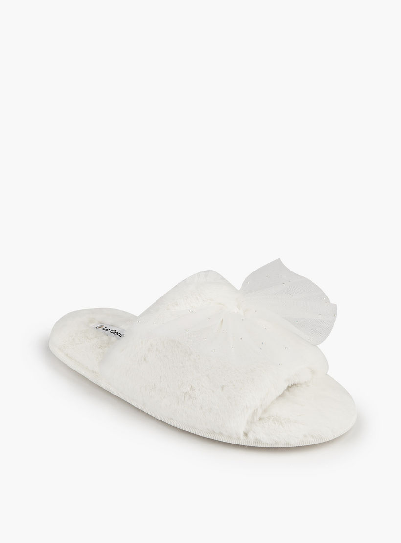 Le Confort Women Plush Bedroom Slides-women-shoes-bedroomslippers-image-2