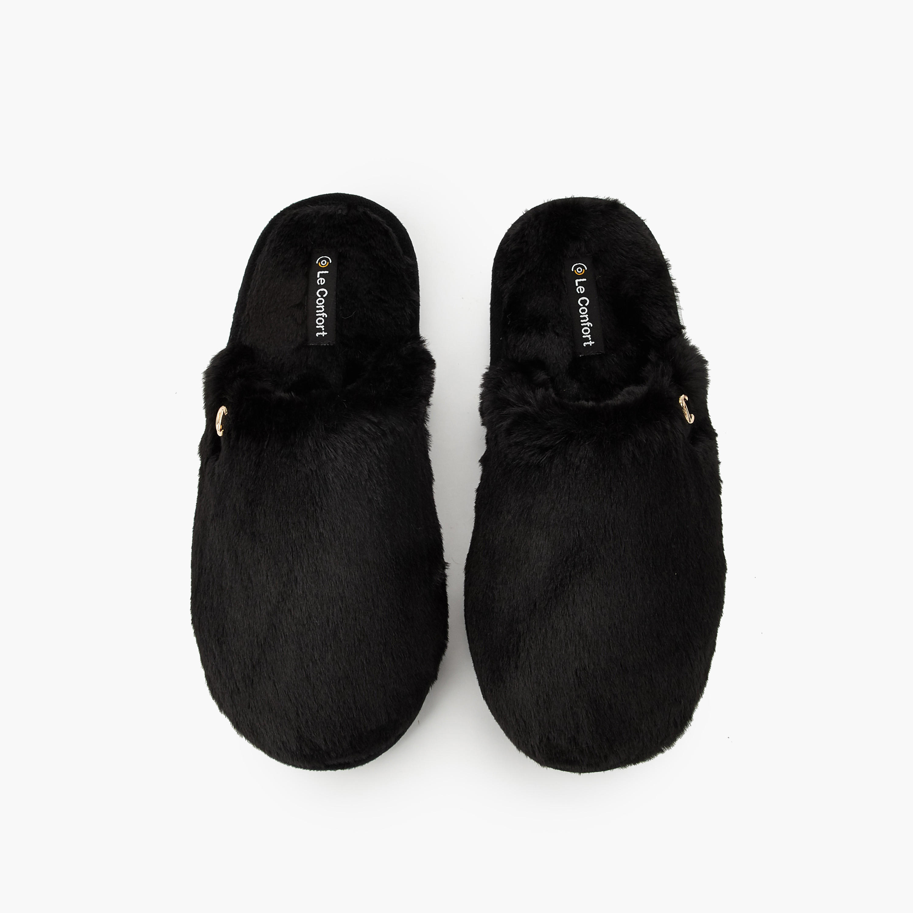 Le Confort Women Faux Fur Bedroom Slippers-women-shoes-bedroomslippers-image-1