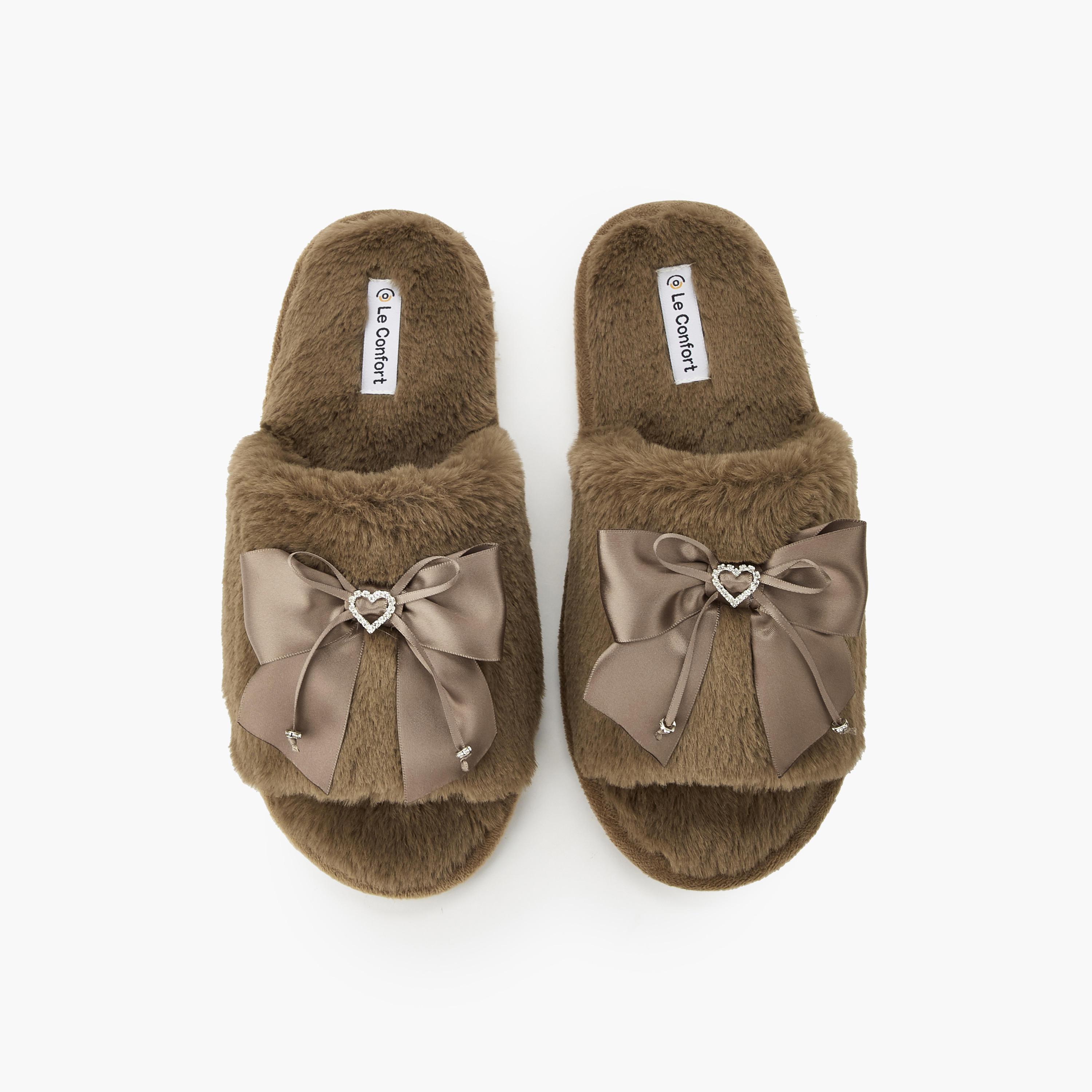 شبشب غرفة نوم من الفرو الصناعي للنساء من لو كونفورت-women-shoes-bedroomslippers-image-1