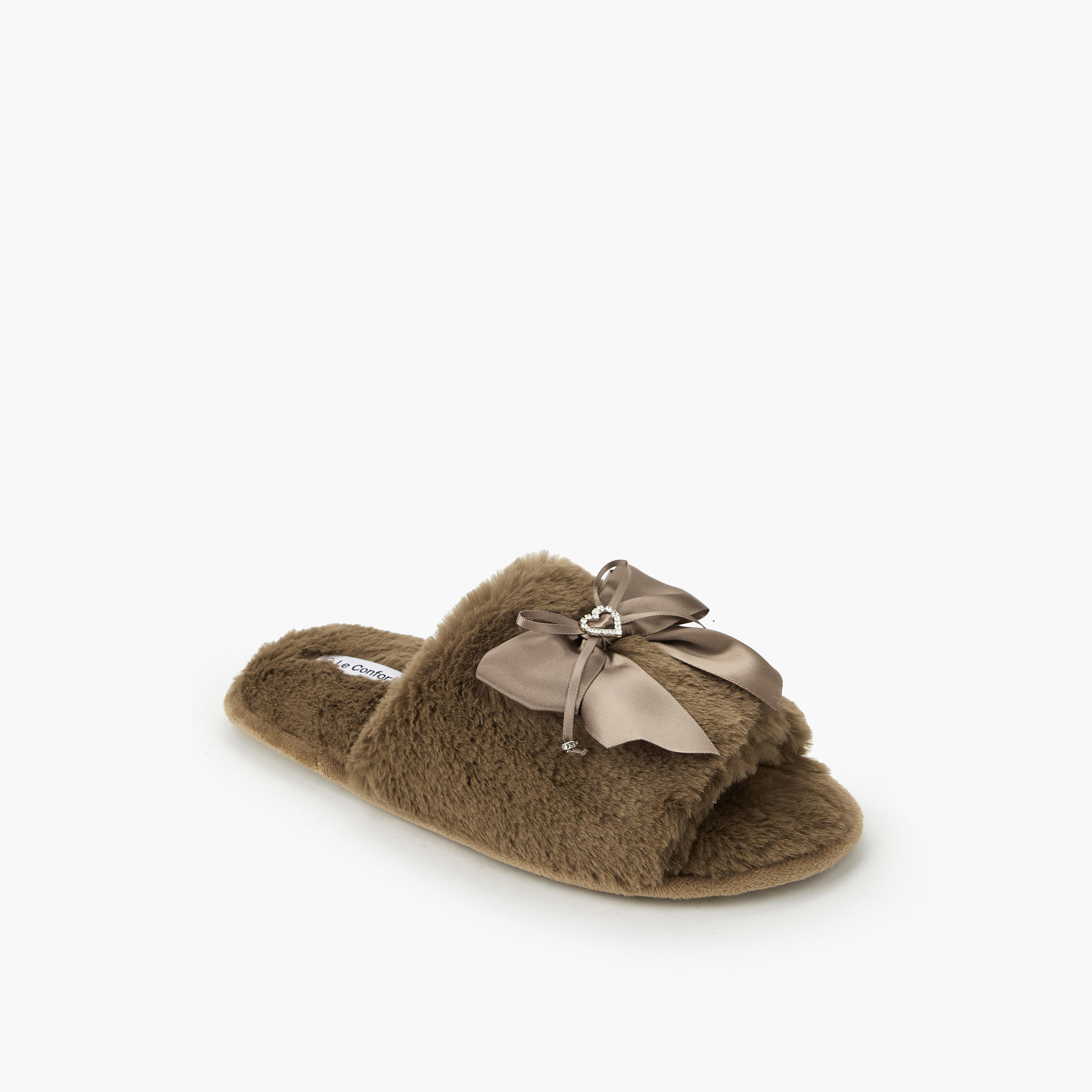 شبشب غرفة نوم من الفرو الصناعي للنساء من لو كونفورت-women-shoes-bedroomslippers-image-3