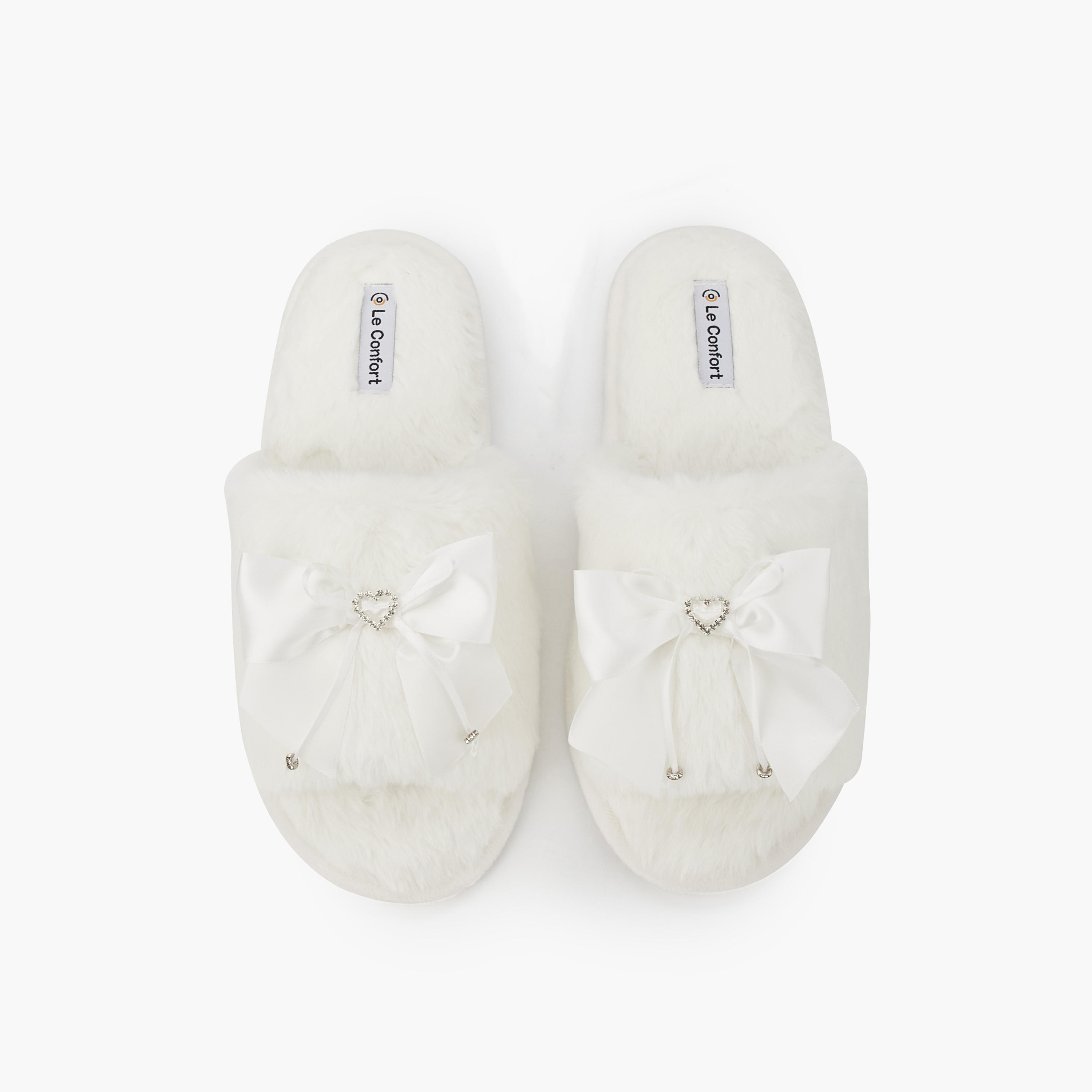 شبشب غرفة نوم من الفرو الصناعي للنساء من لو كونفورت-women-shoes-bedroomslippers-image-1