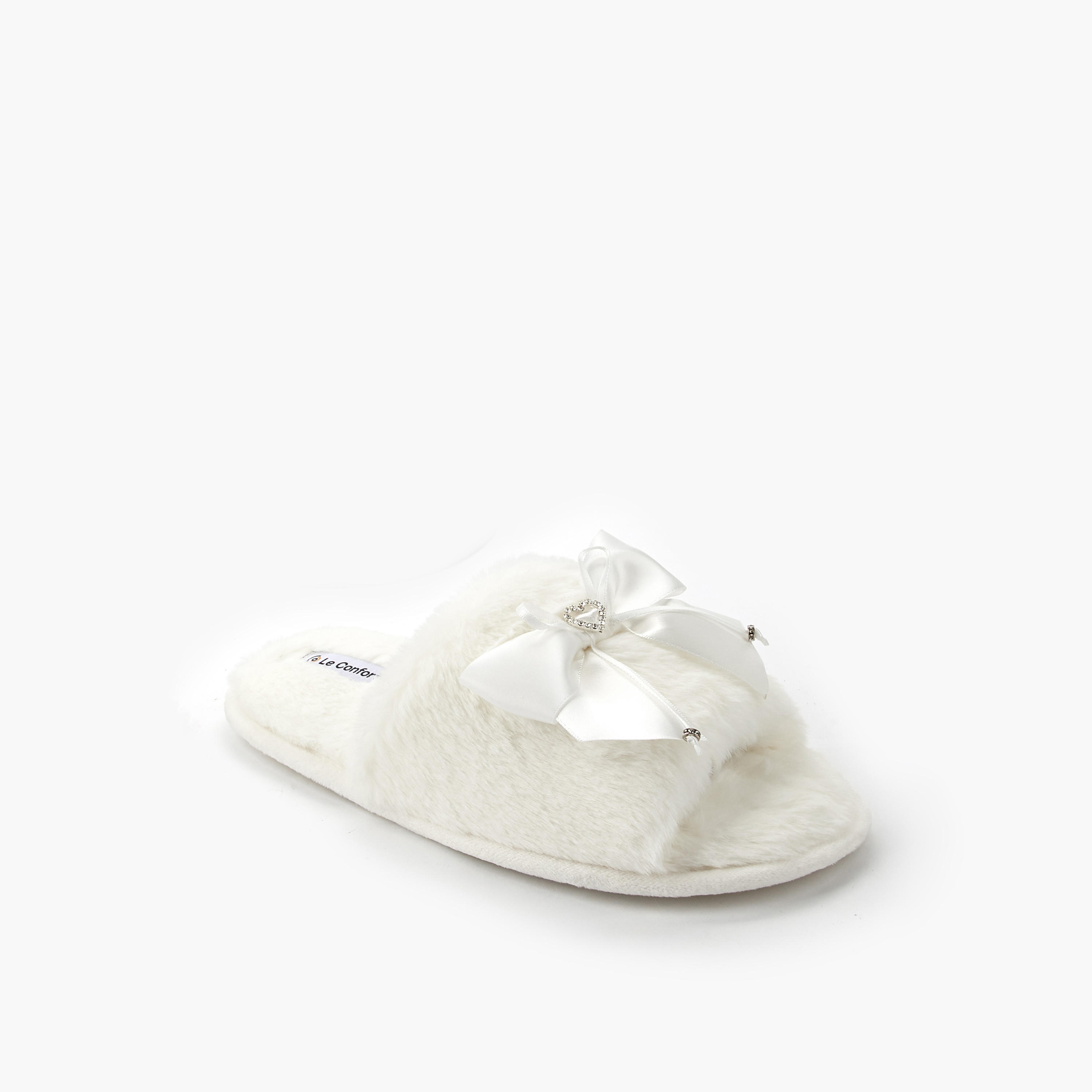 شبشب غرفة نوم من الفرو الصناعي للنساء من لو كونفورت-women-shoes-bedroomslippers-image-3