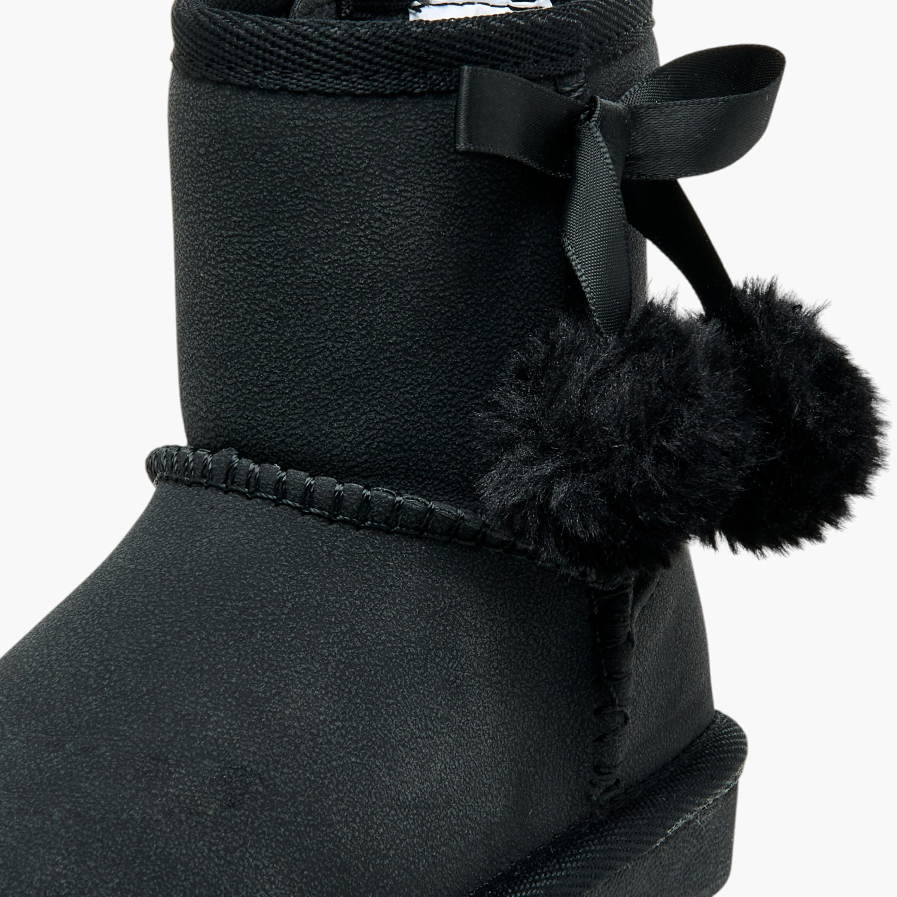 Flora Bella Pom Pom Accent Ankle Boots with Zip Closure-girls-shoes-boots-image-4