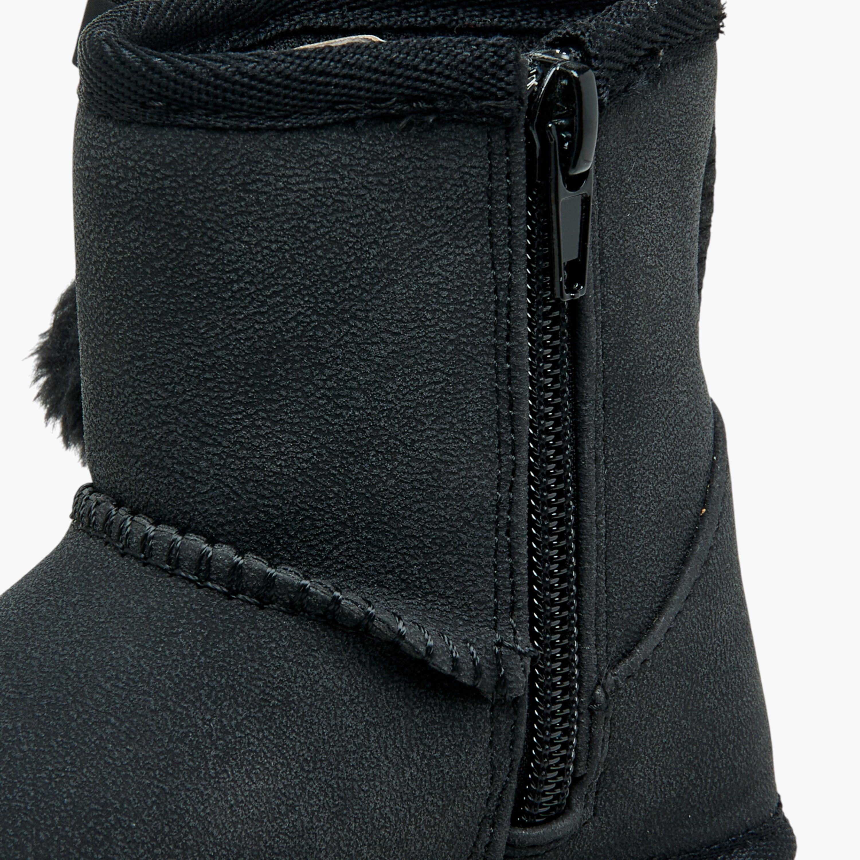 Flora Bella Pom Pom Accent Ankle Boots with Zip Closure-girls-shoes-boots-image-6