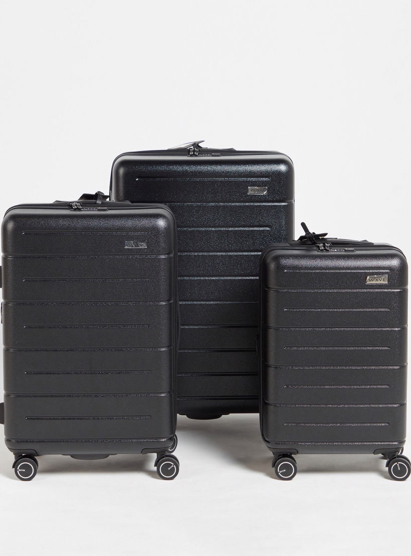 WAVE Textured Hardcase Luggage Trolley with Retractable Handle - 20 inches Cabin Bag-travel-luggagesandbags-luggage-image-8
